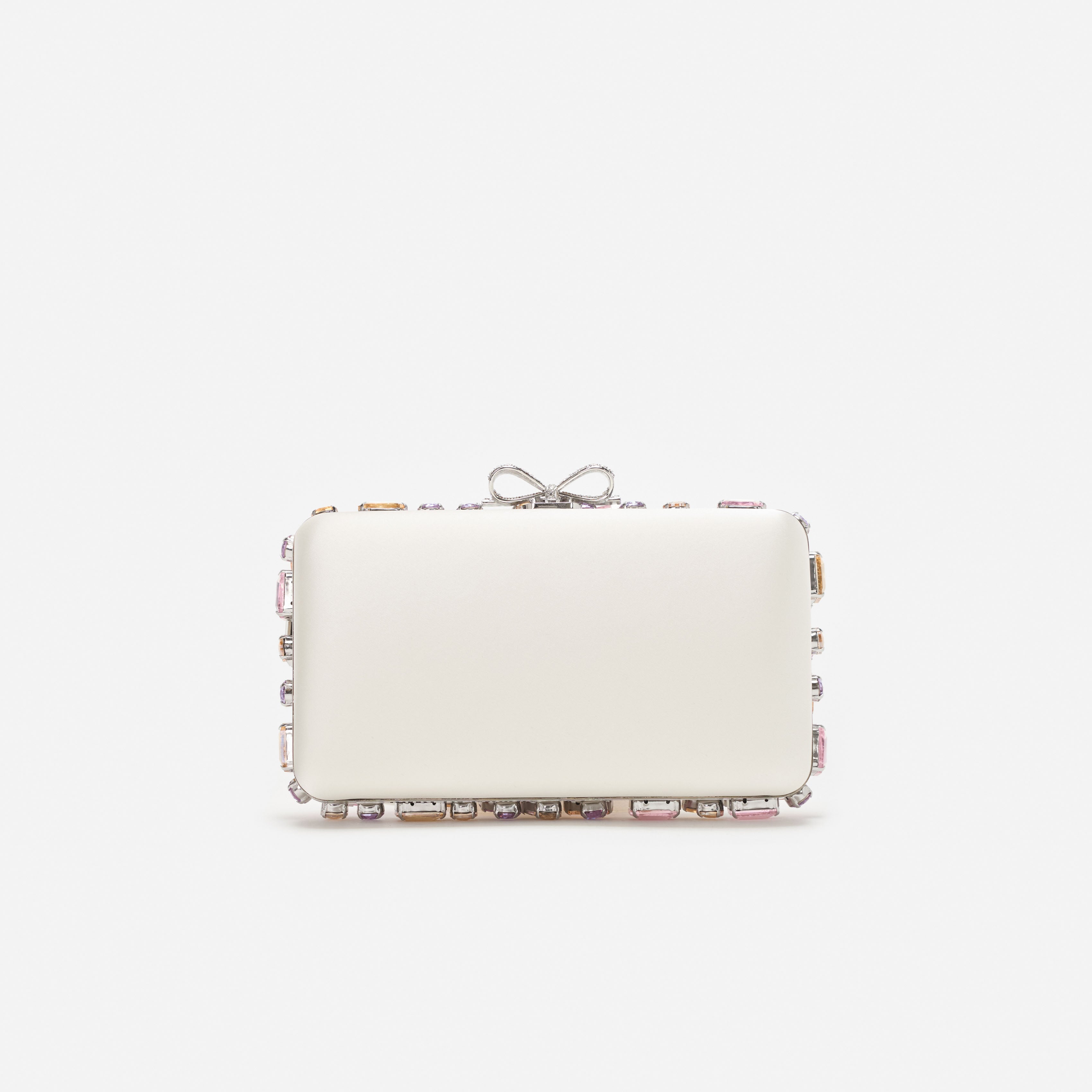 Self Portrait Multi Crystal Clutch Tasche Strass Satin
