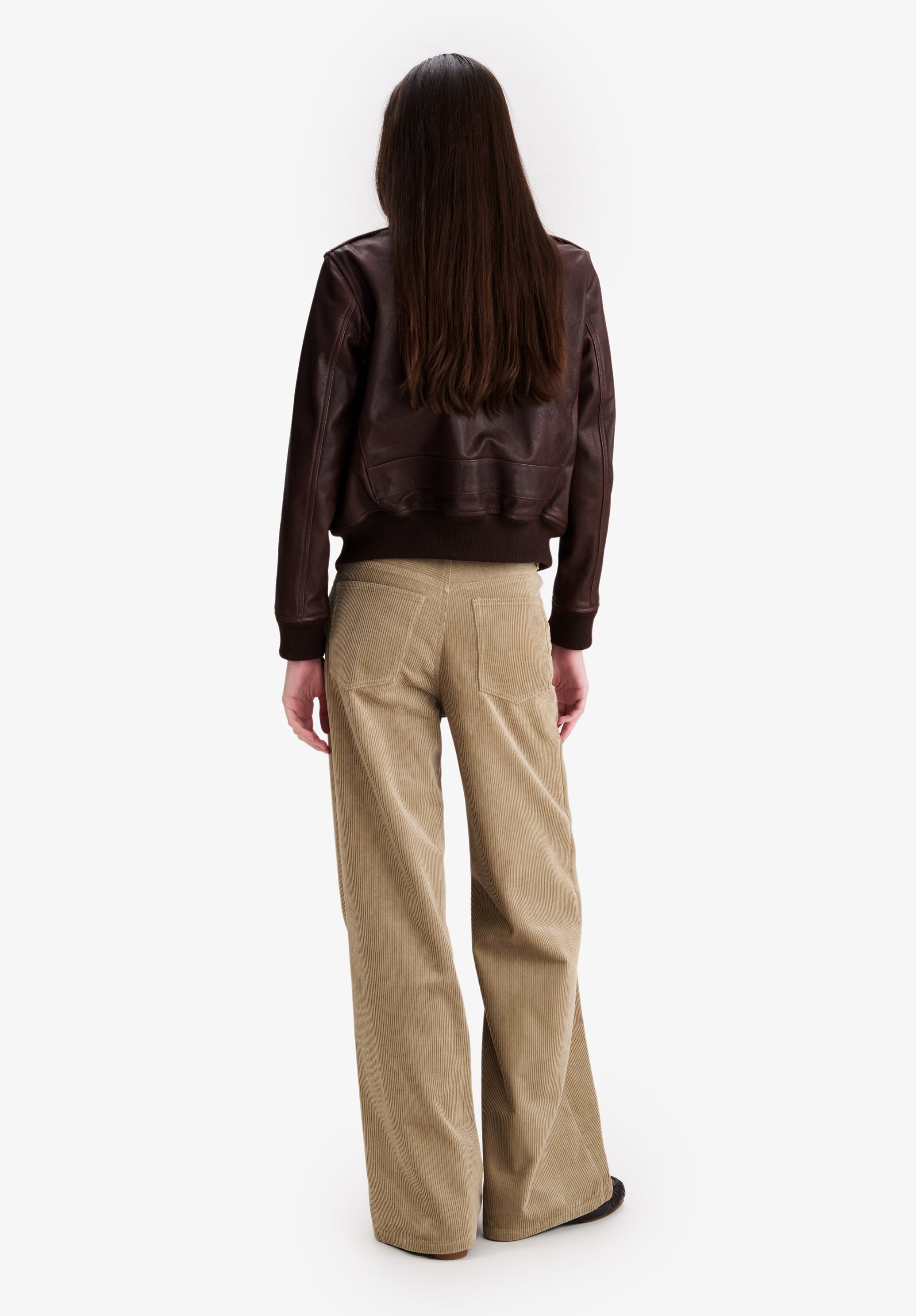 A.P.C. Lederjacke Kurz Braun Reissverschluss