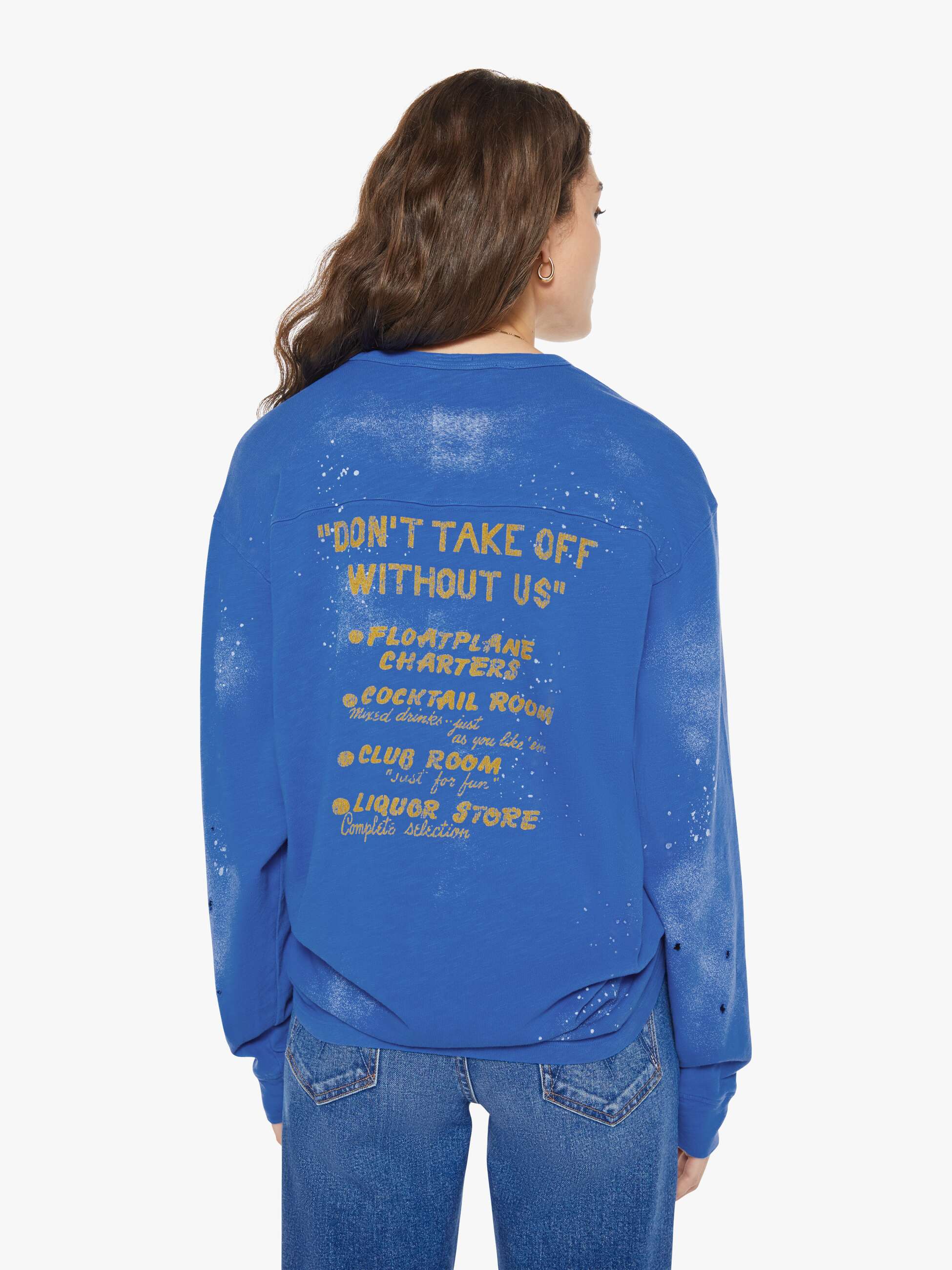 Mother Player T-Shirt Blau Float Inn & Tavern Langarm