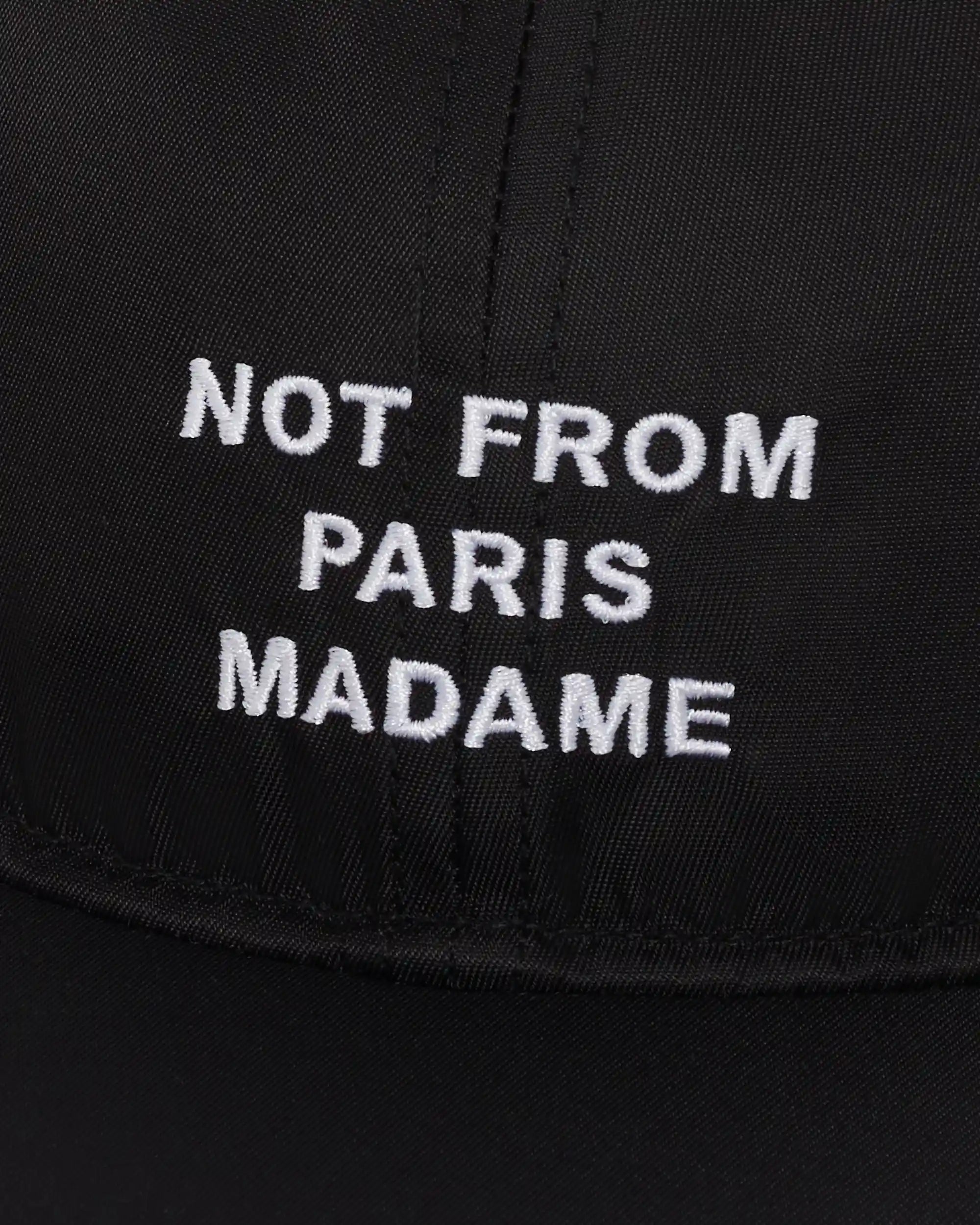 Drôle De Monsieur Slogan Flat Visor Cap schwarz Nylon