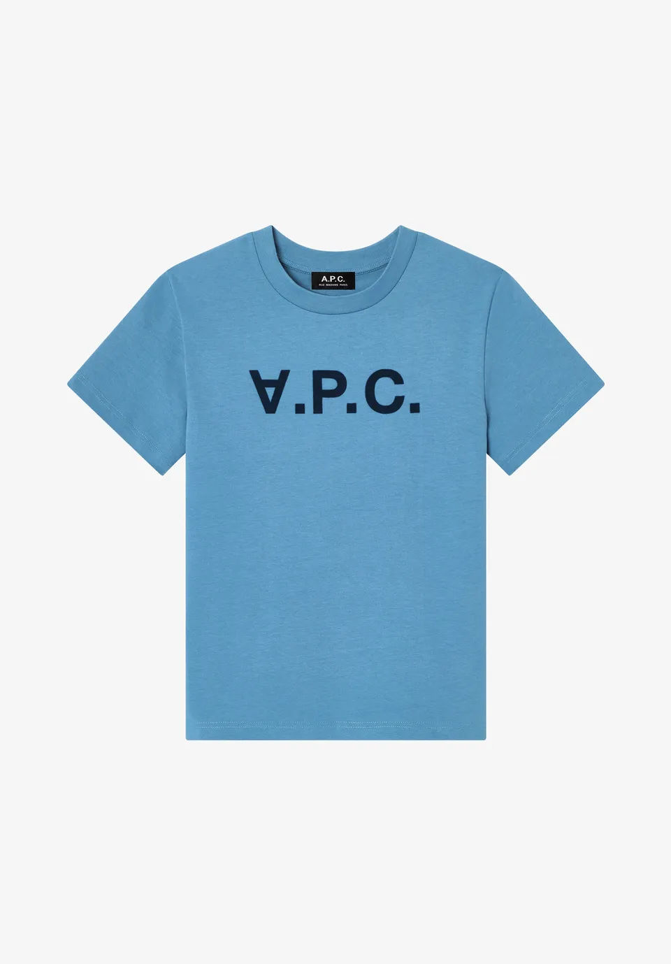 A.P.C. V.P.C.-Logo T-Shirt blau Bio-Baumwolle