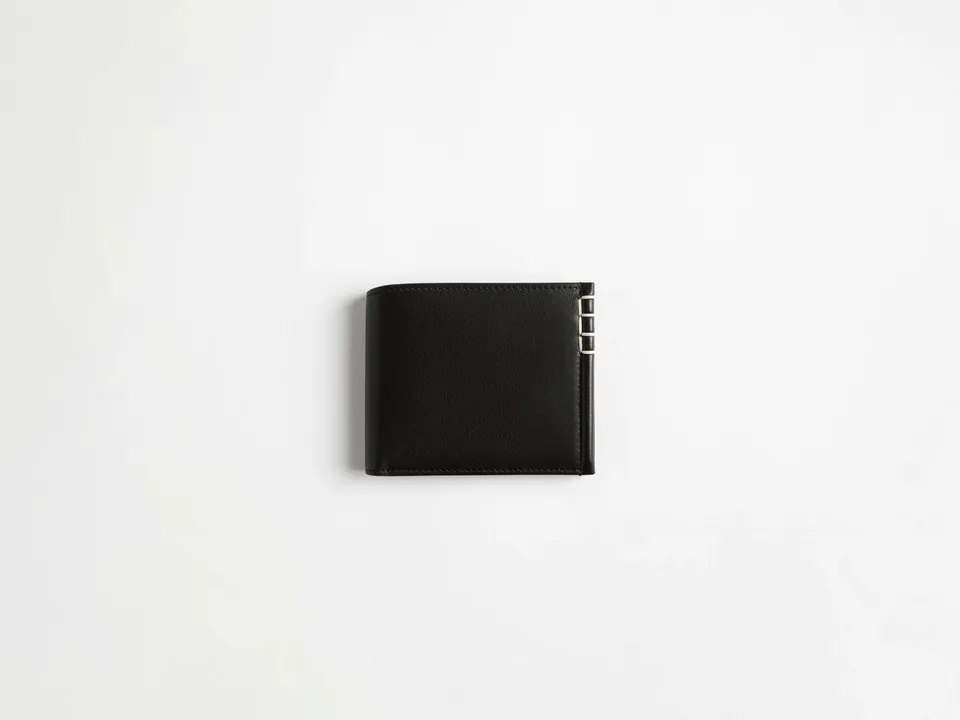 J.W.Anderson Loafer Bi-Fold Wallet Geldbörse Schwarz Leder