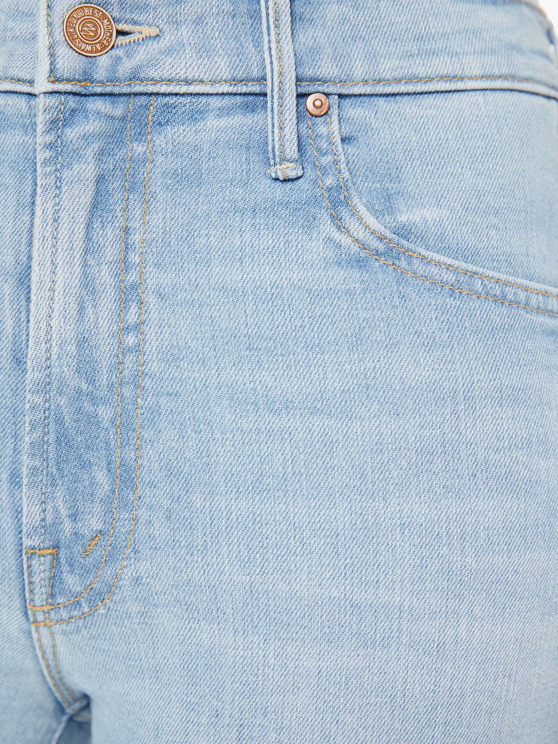 Mother Denim Insider Crop Step Fray Bootcut Jeans Hellblau