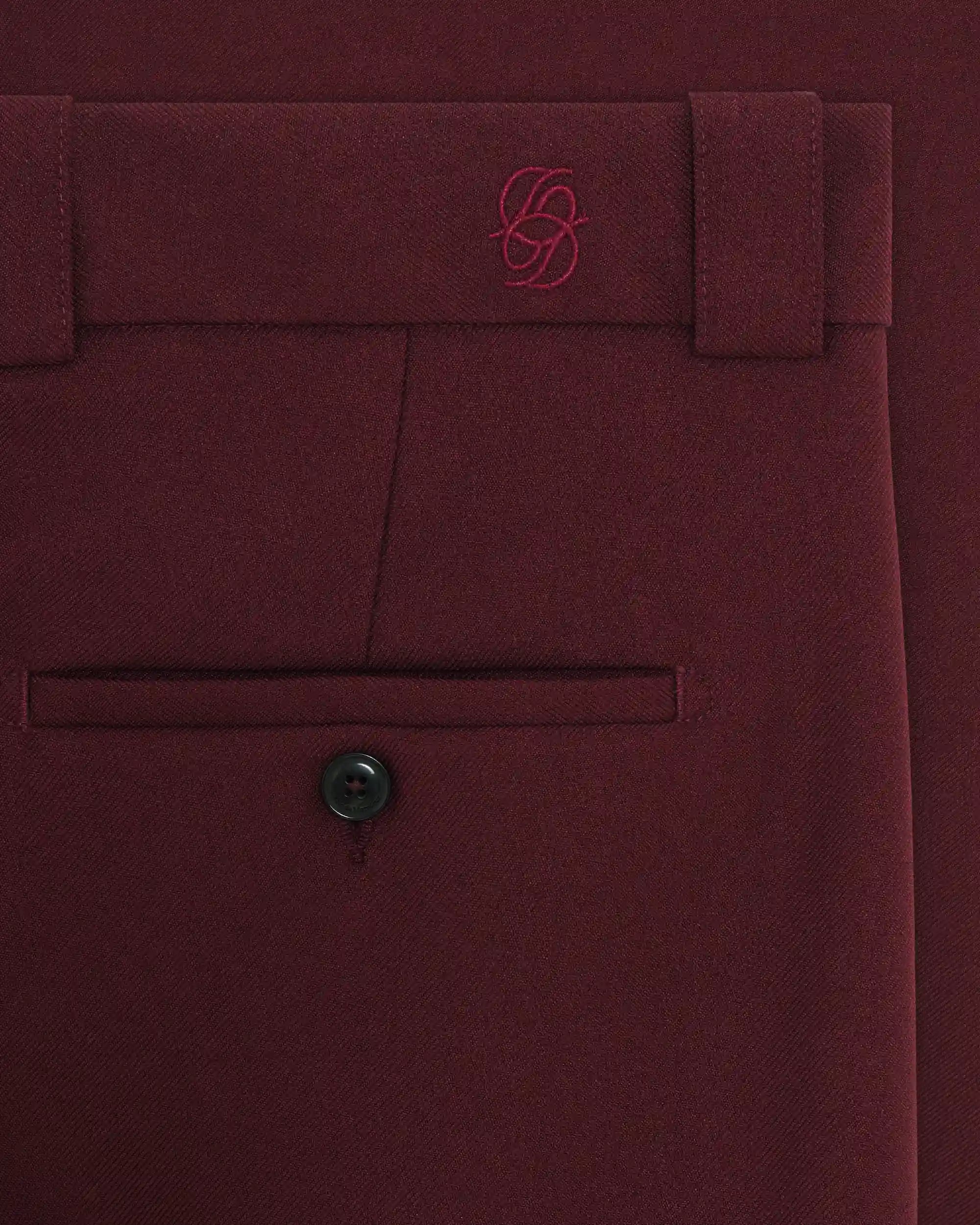 Drôle de Monsieur Wide Leg Hose Burgund Polyester