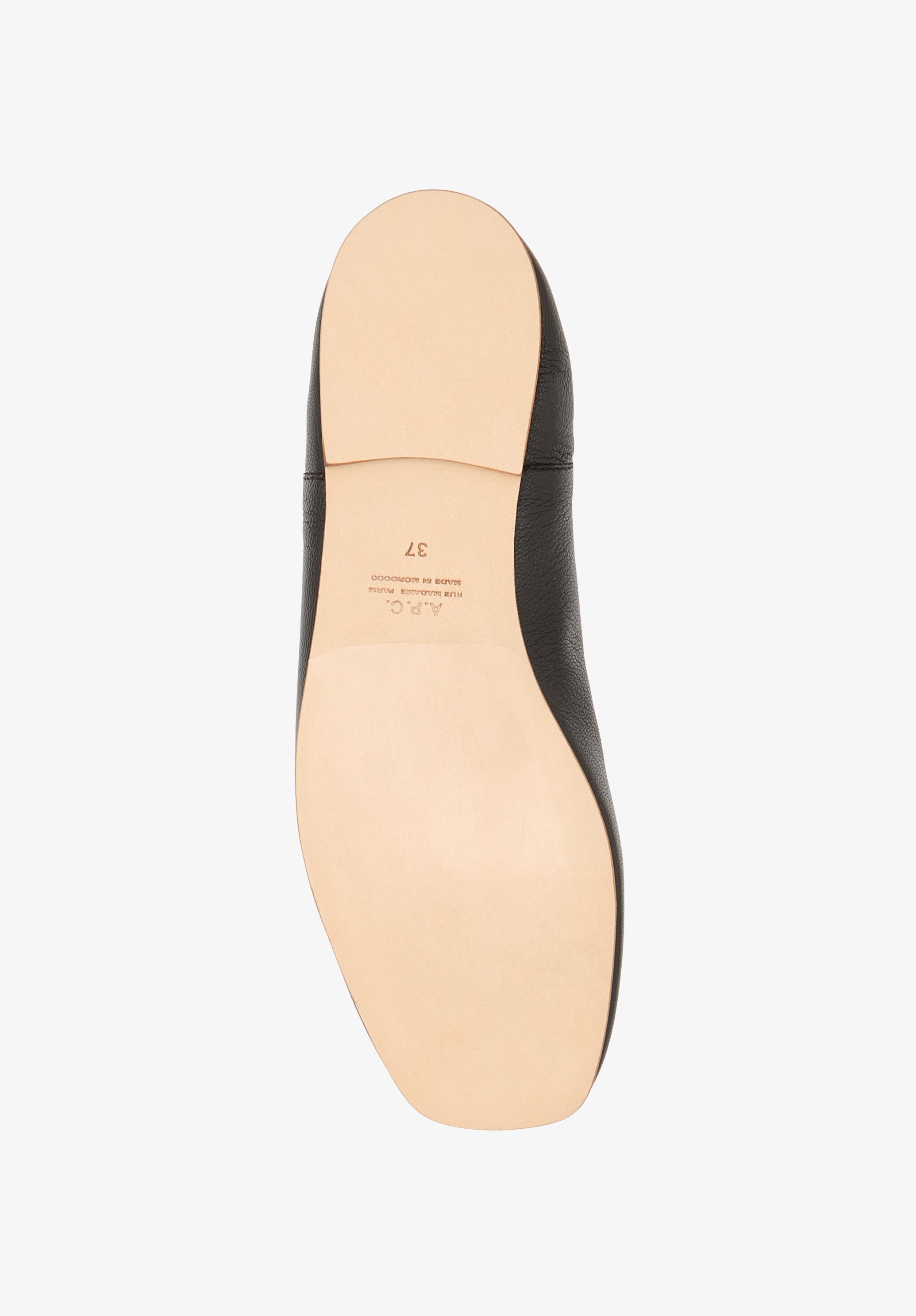 A.P.C. Ballerinas Eckkappe Narbenleder 38