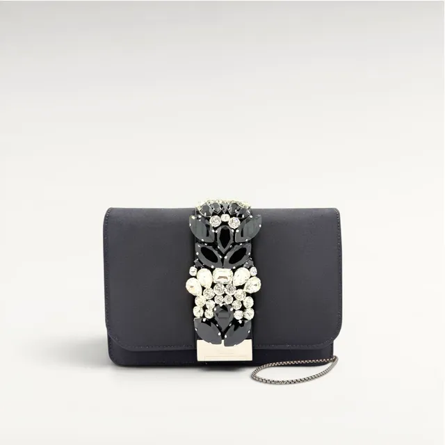 Gedebe Cliky Clutch Abendtasche Satin mit Schmuckstickerei