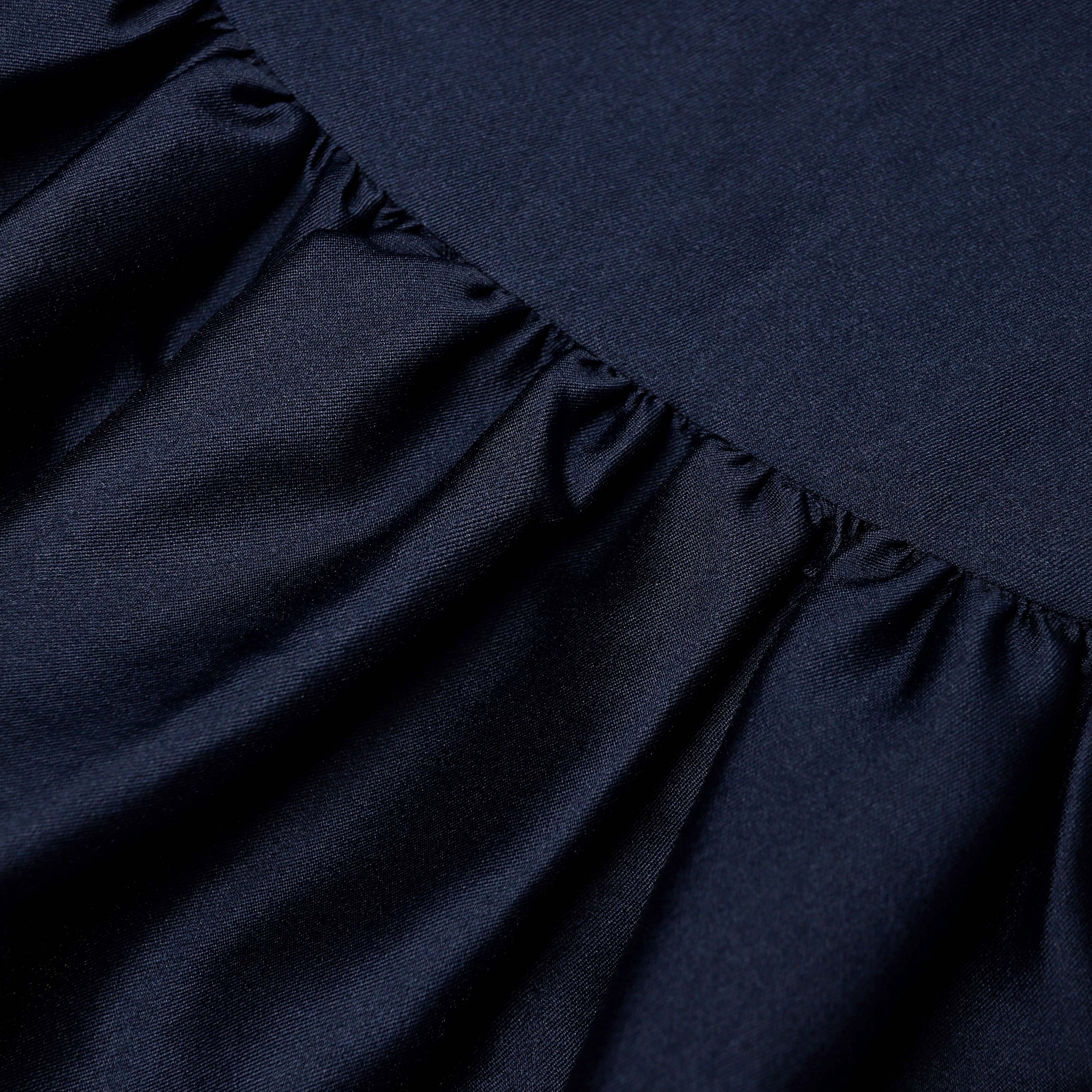 Self Portrait Bottoms Navy Taffeta Rock Blau Bubble