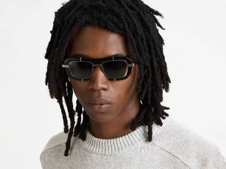 J.W.Anderson JWA03 Sonnenbrille Schwarz Geometrisch Unisex