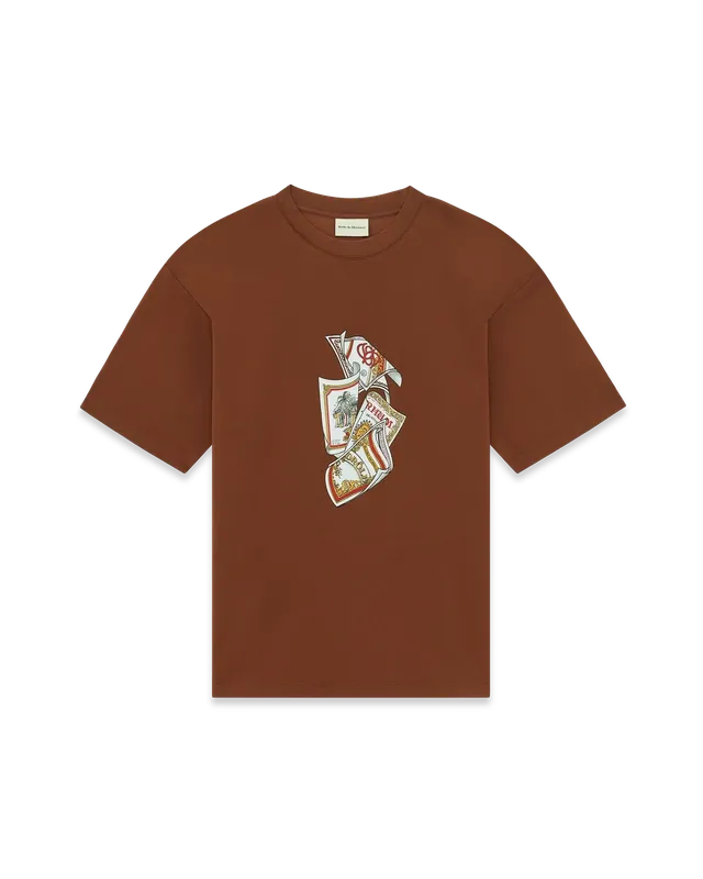 Drôle De Monsieur Rhum Labels T-Shirt braun Baumwolle