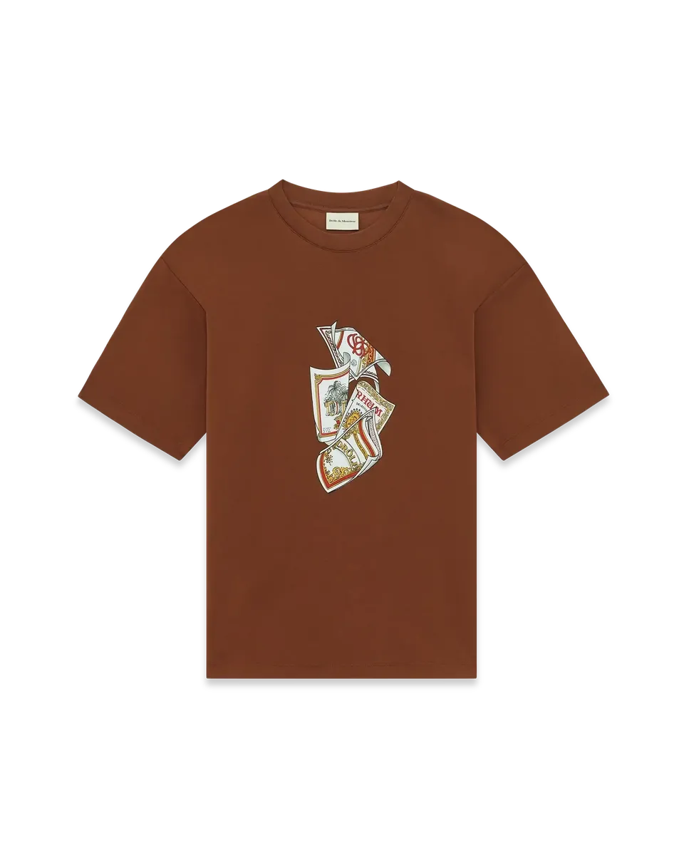 Drôle De Monsieur Rhum Labels T-Shirt braun Baumwolle