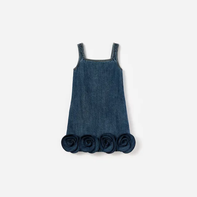 Self Portrait Denim Flower Kinderkleid Denim Blumen