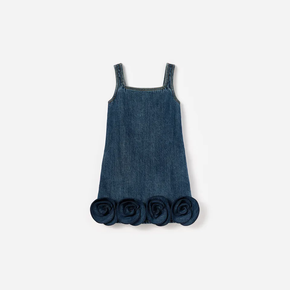 Self Portrait Denim Flower Kinderkleid Denim Blumen