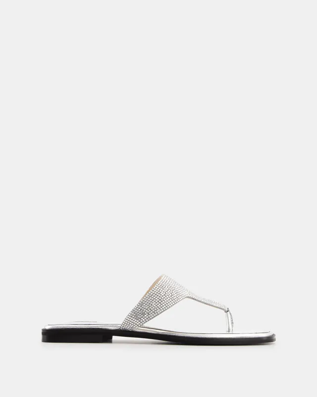 Nodaleto Bulla Nova Flat Sandalen Silver Metallic Nappa
