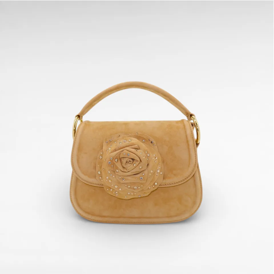 Gedebe Alice Large Handtasche Leder Blume 22 cm