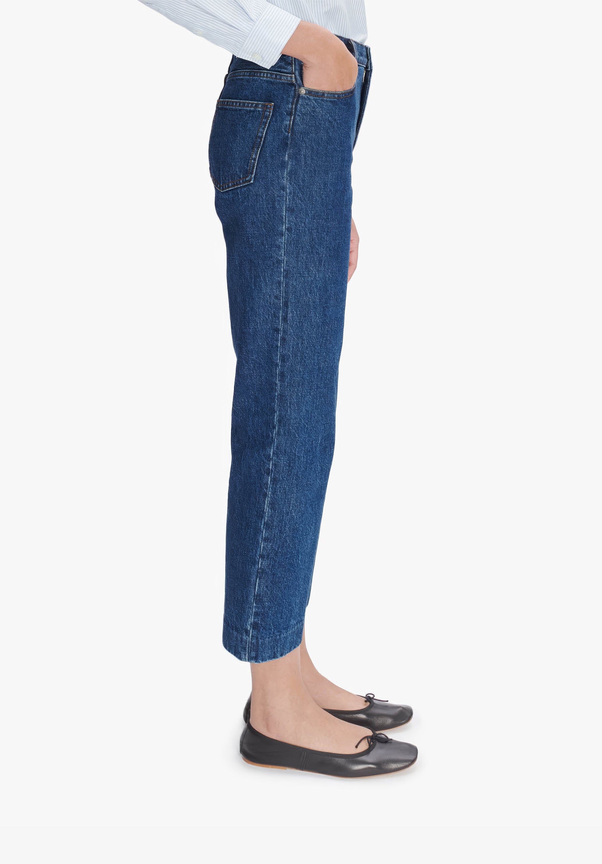 A.P.C. New Sailor Jeans 7/8 High Waist Gr.27 Bio-Baumwolle