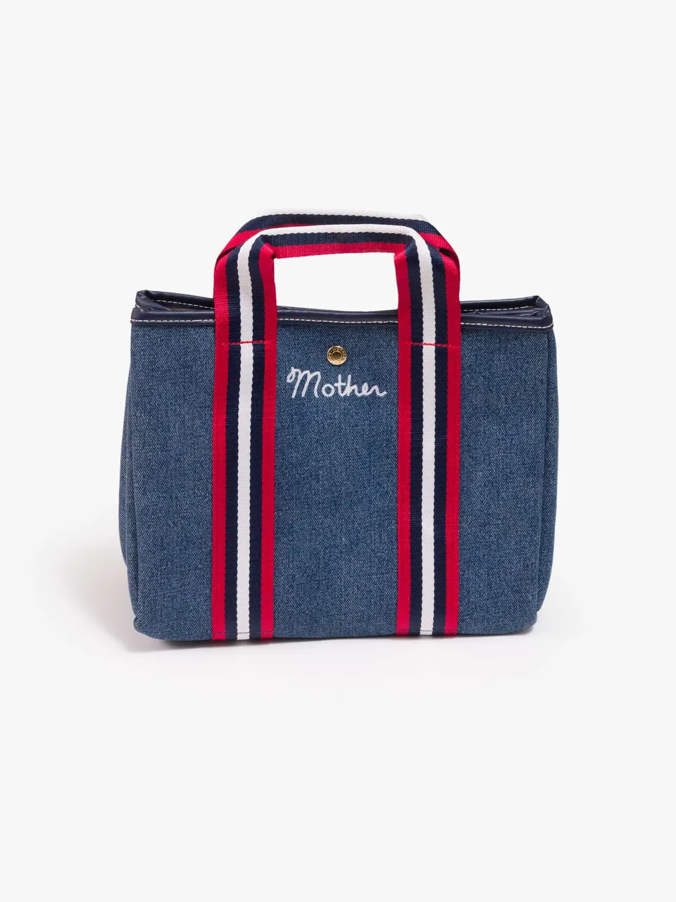 Mother The Mini Everywhere Tote Malibu Blue Denim Baumwolle