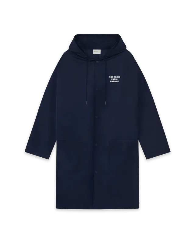 Drôle De Monsieur Parka Slogan Parka Navy Nylon