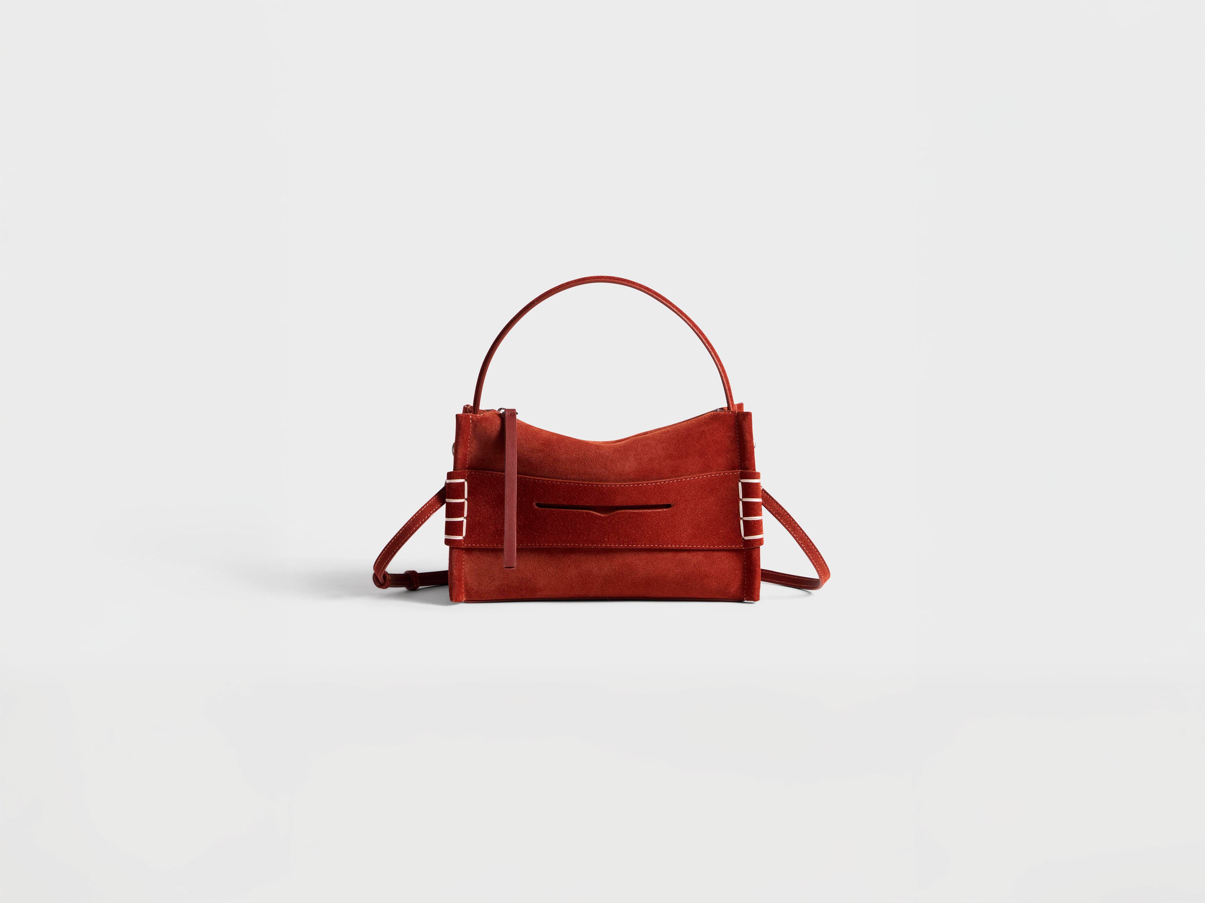 J.W.Anderson Small Loafer Bag Tasche Rost Wildleder