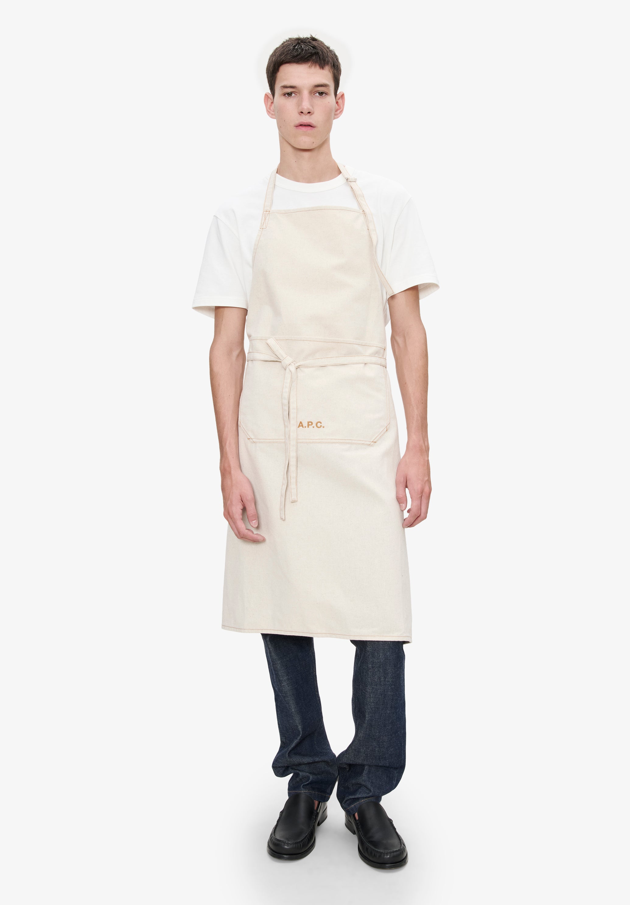 A.P.C. Schürze Baumwolle TU mit Tasche