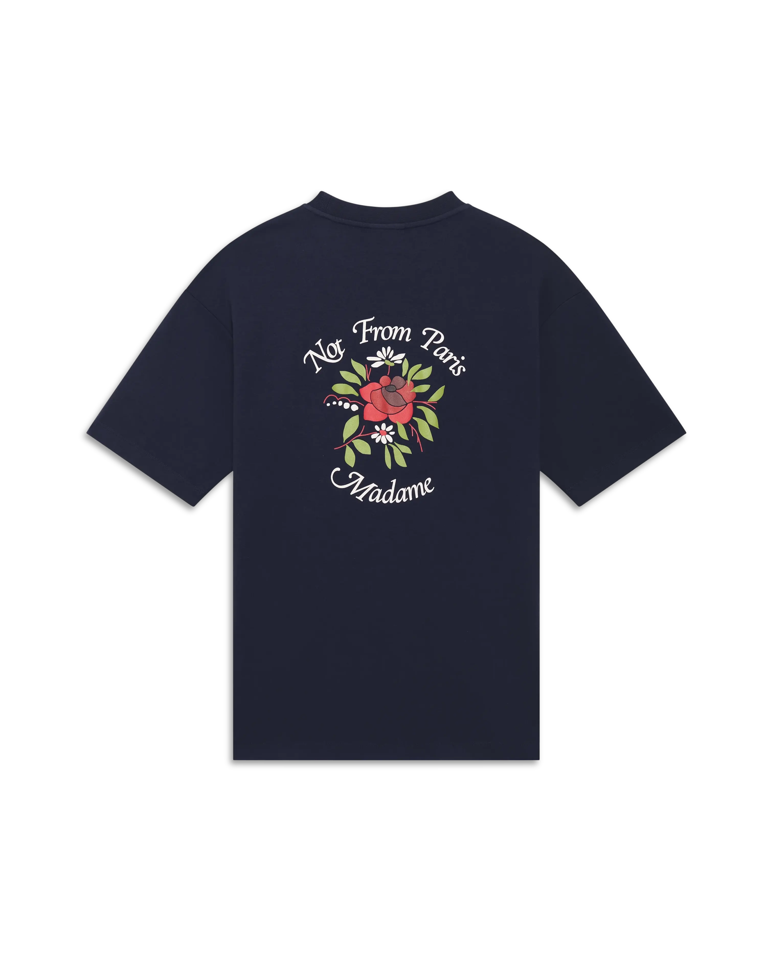 Drôle De Monsieur Le T-Shirt Slogan Rose T-Shirt navy Baumwolle