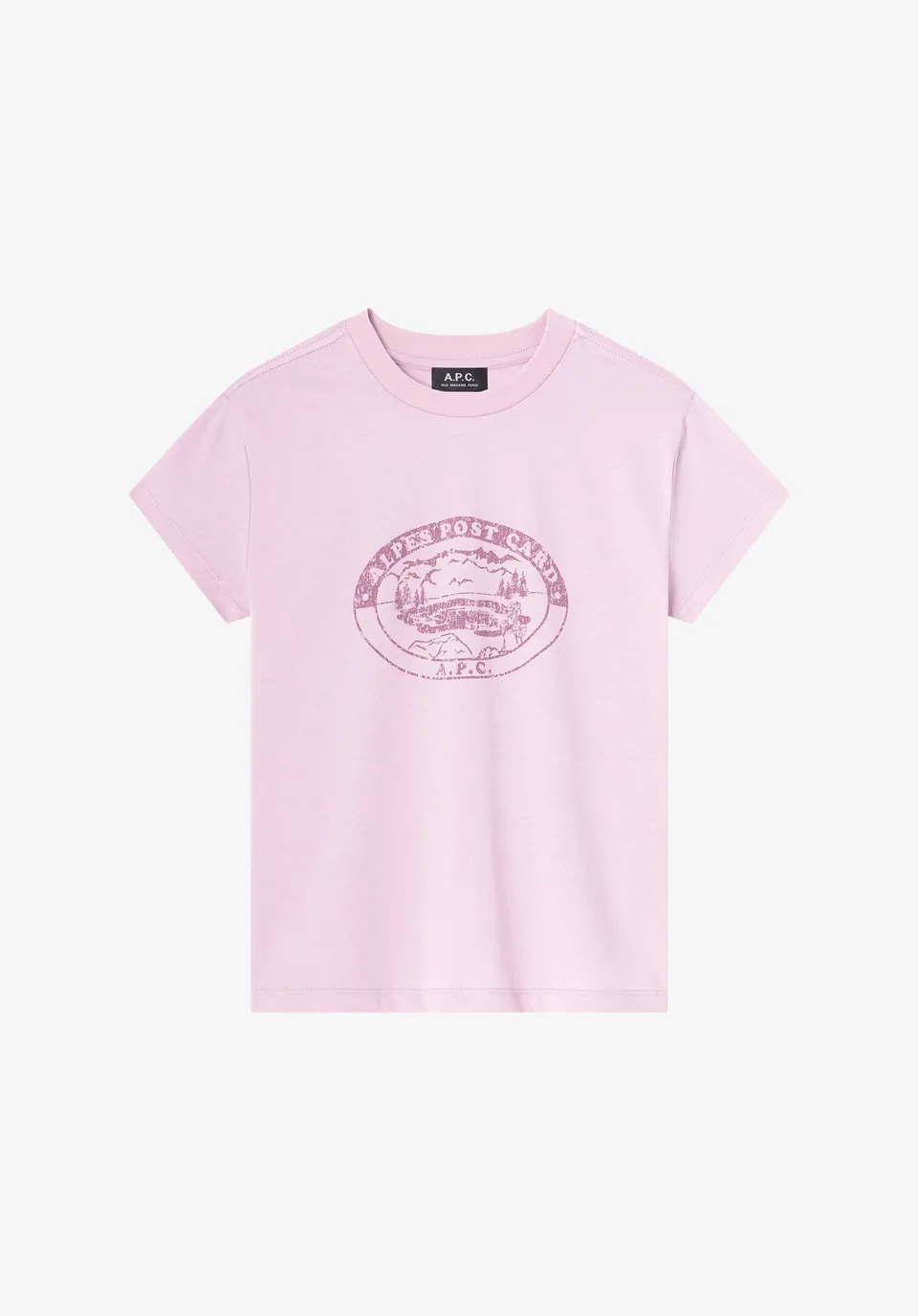 A.P.C. Camping T-Shirt rosa Bio-Baumwolle Vintage