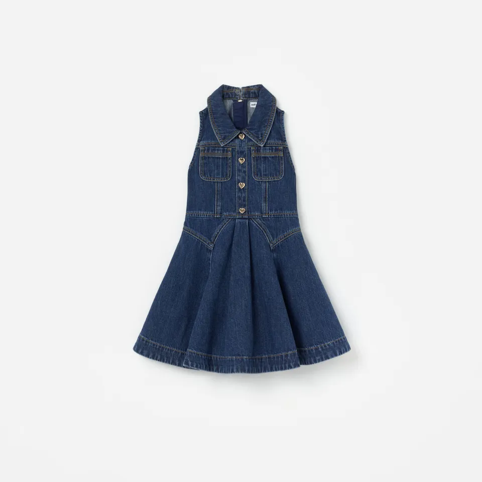 Self Portrait Denim Kleid Kinder Blau Jeanskleid Gr 5/6