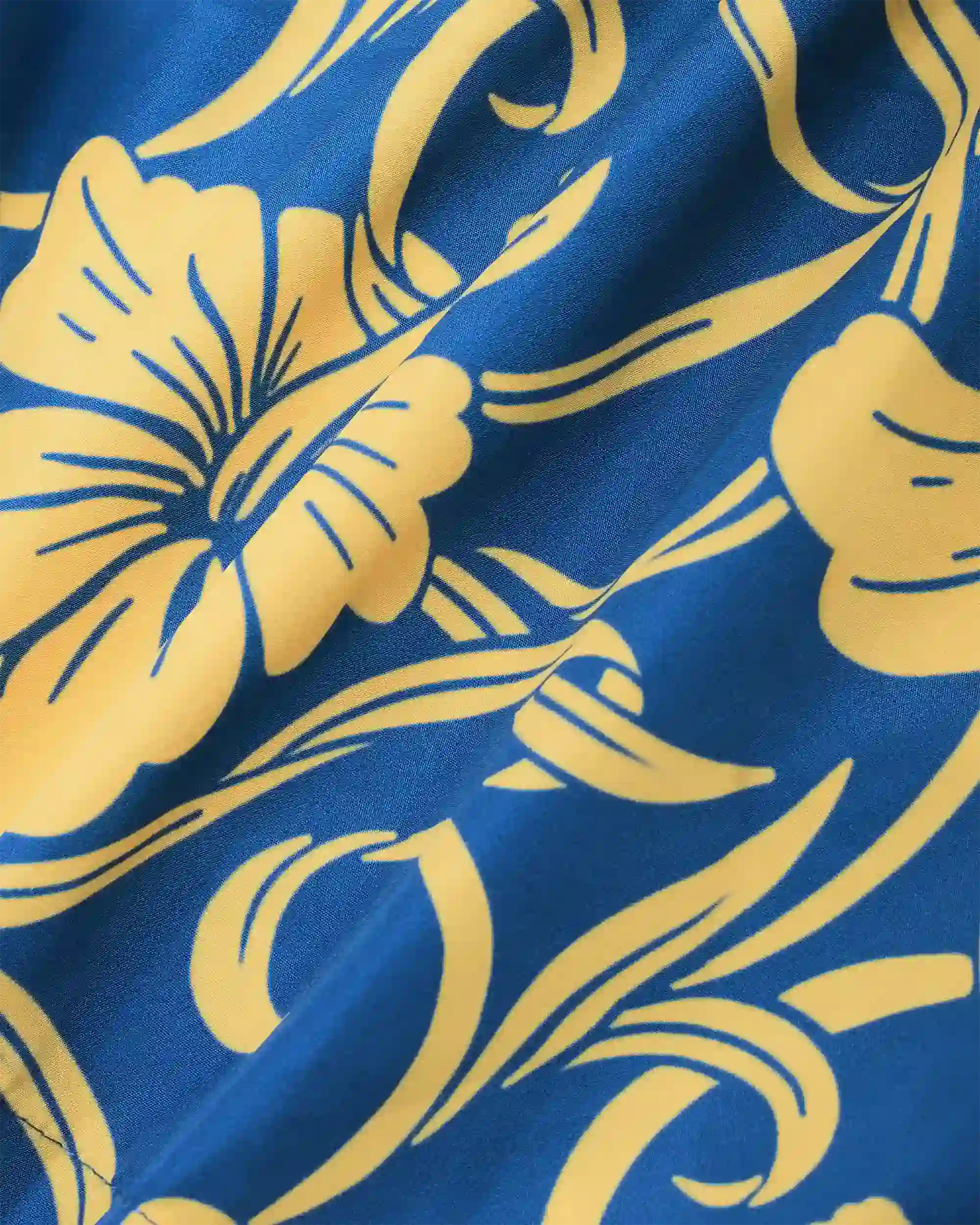 Drôle De Monsieur Short Plage Hibiscus Badeshorts Navy Print