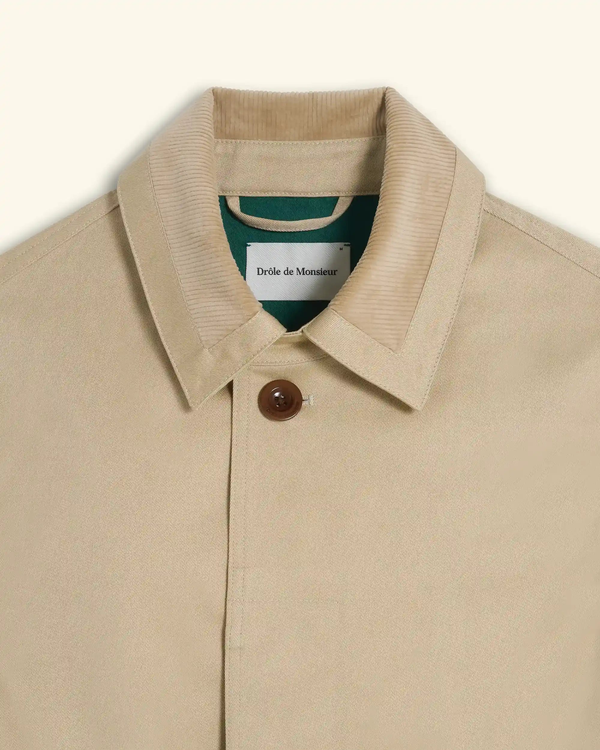 Drôle De Monsieur Le Trench Trenchcoat Beige Baumwolle Gabardine