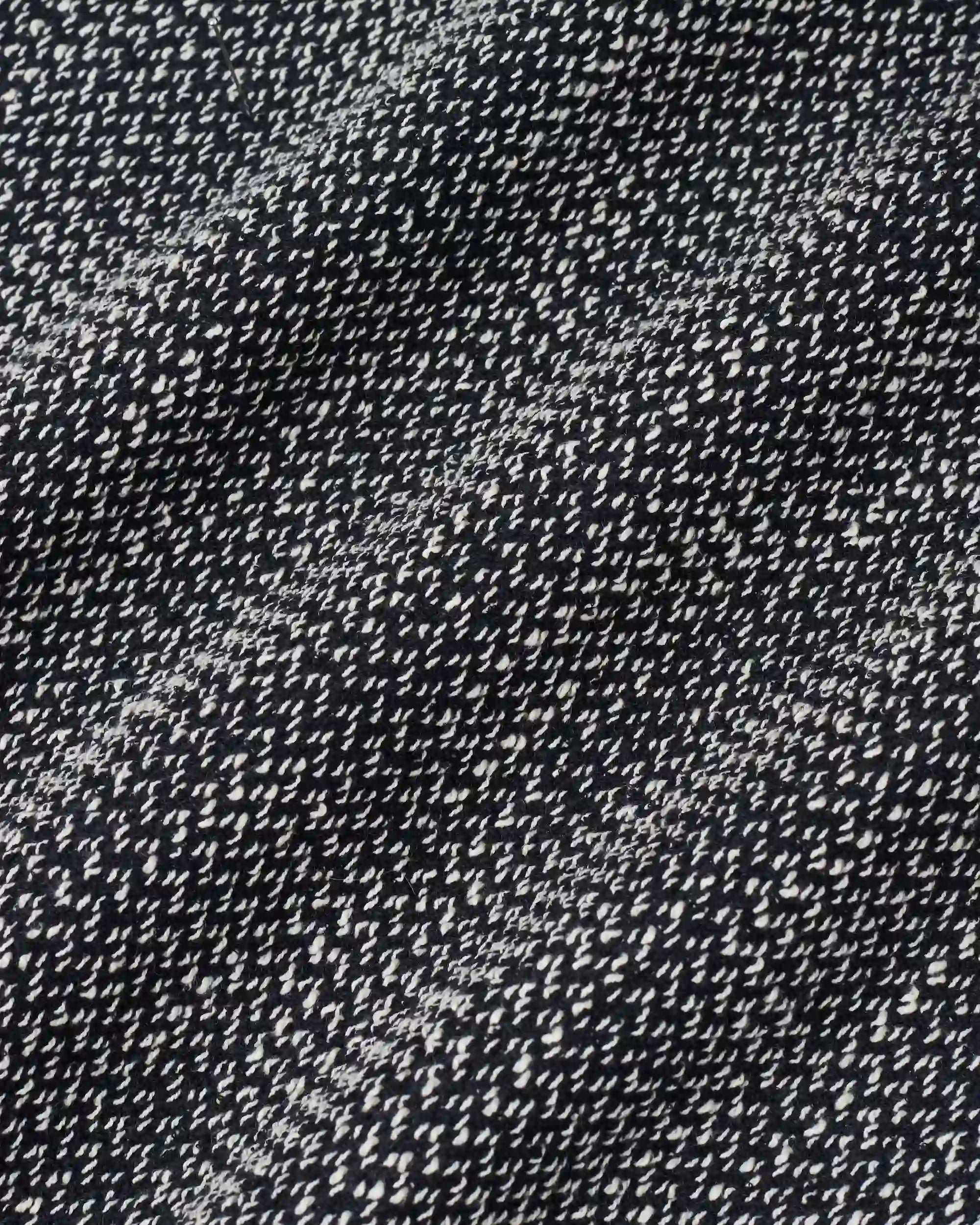 Drôle De Monsieur Tweed Hose Schwarz Wide Leg Wolle