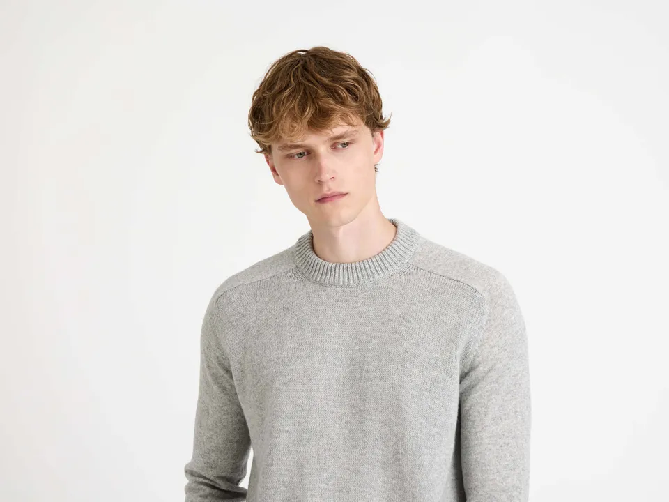 J.W.Anderson Knitwear Raglan Pullover Herren grau melange