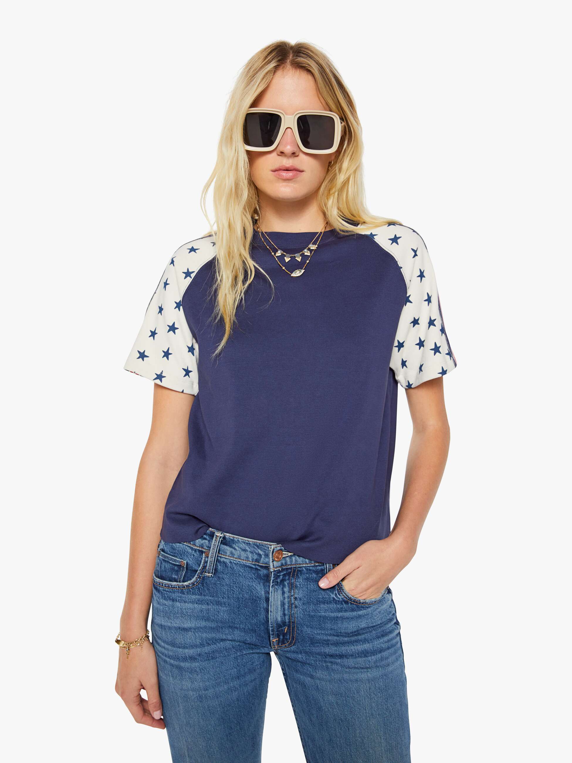 Mother S/S Concert Racer T-Shirt Patriot Blue Baumwolle
