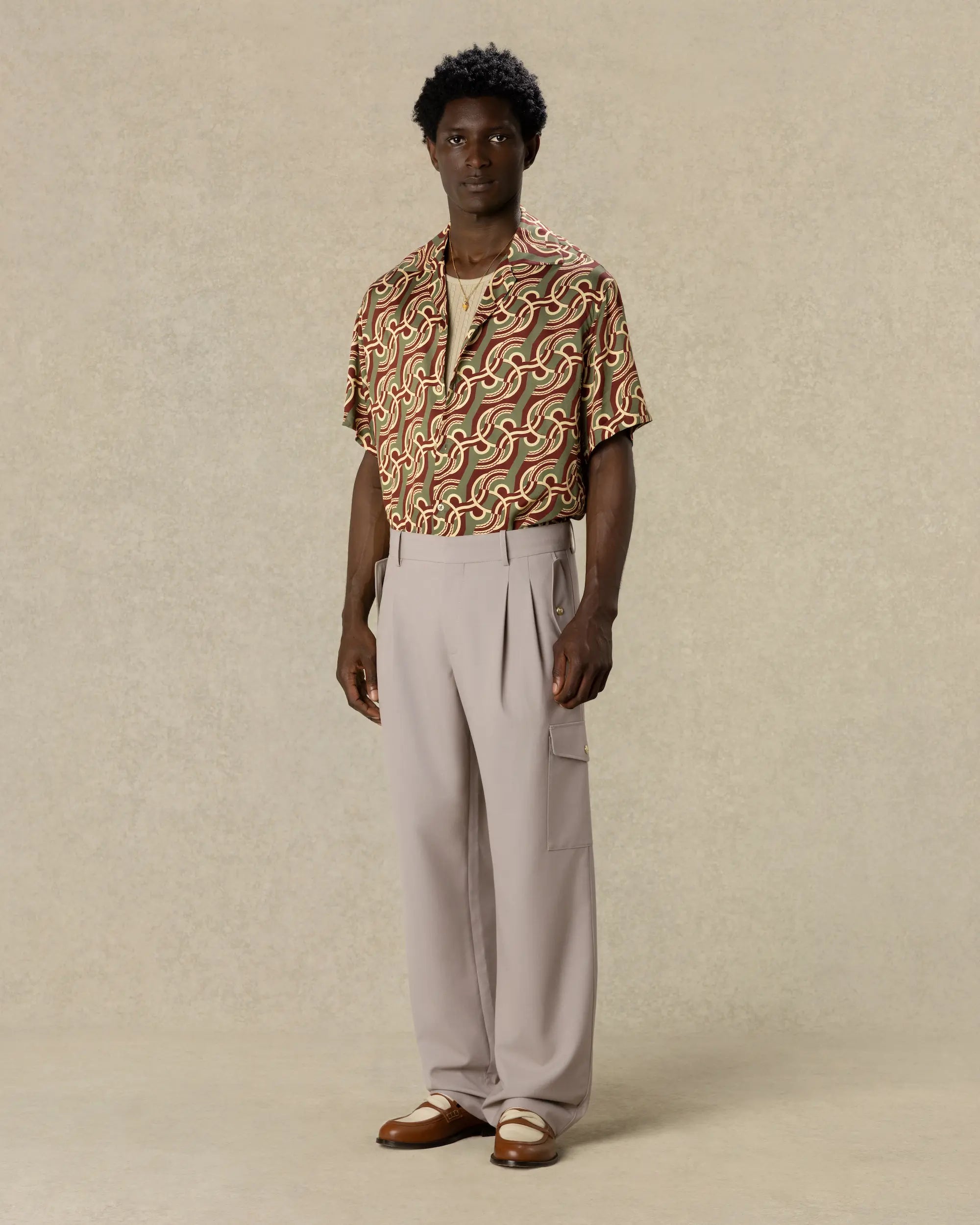 Drôle De Monsieur Cargo Pants Cargohose Sand Wollmix