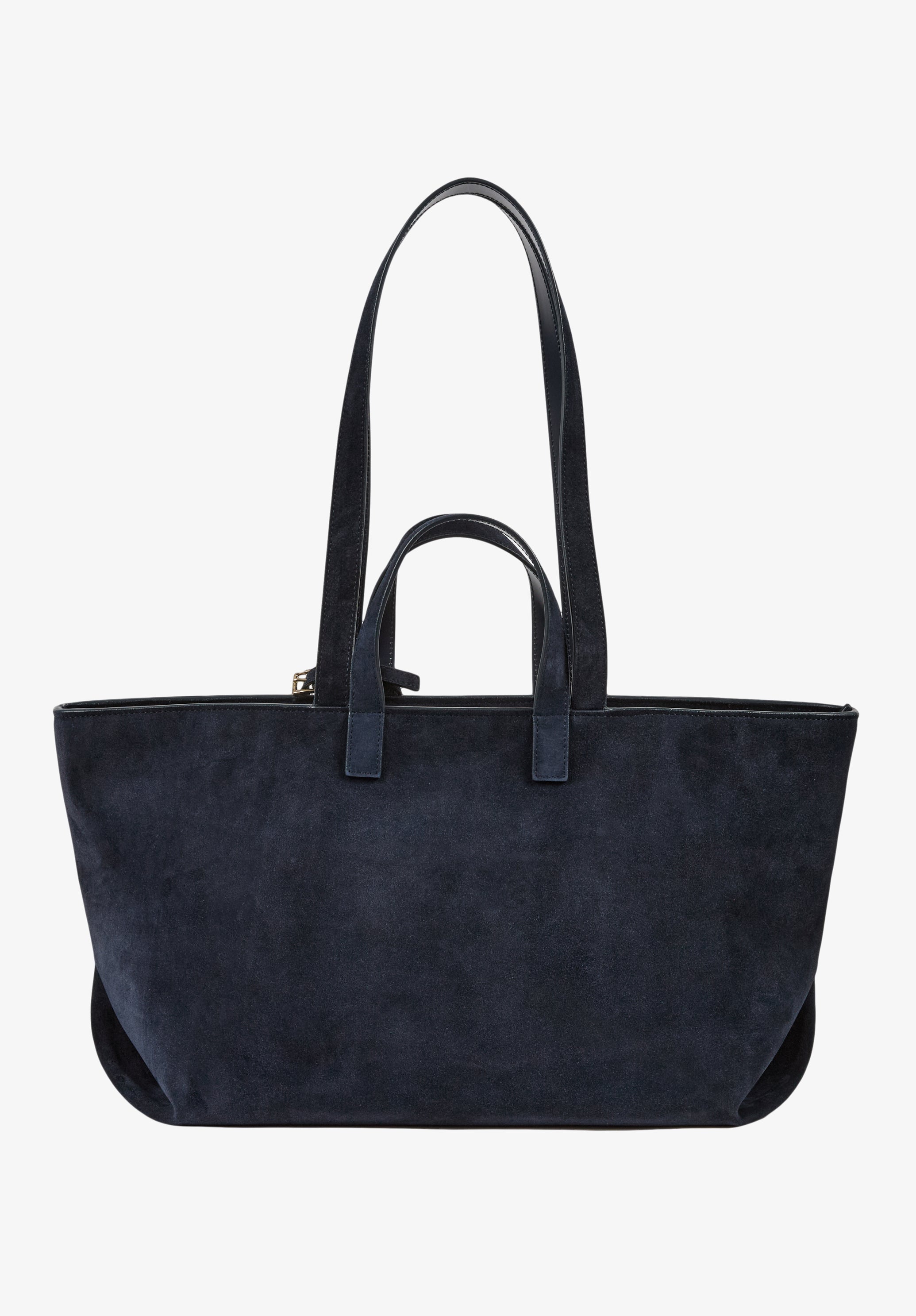 A.P.C. Drummer Tasche Wildleder Glattleder Blau TU