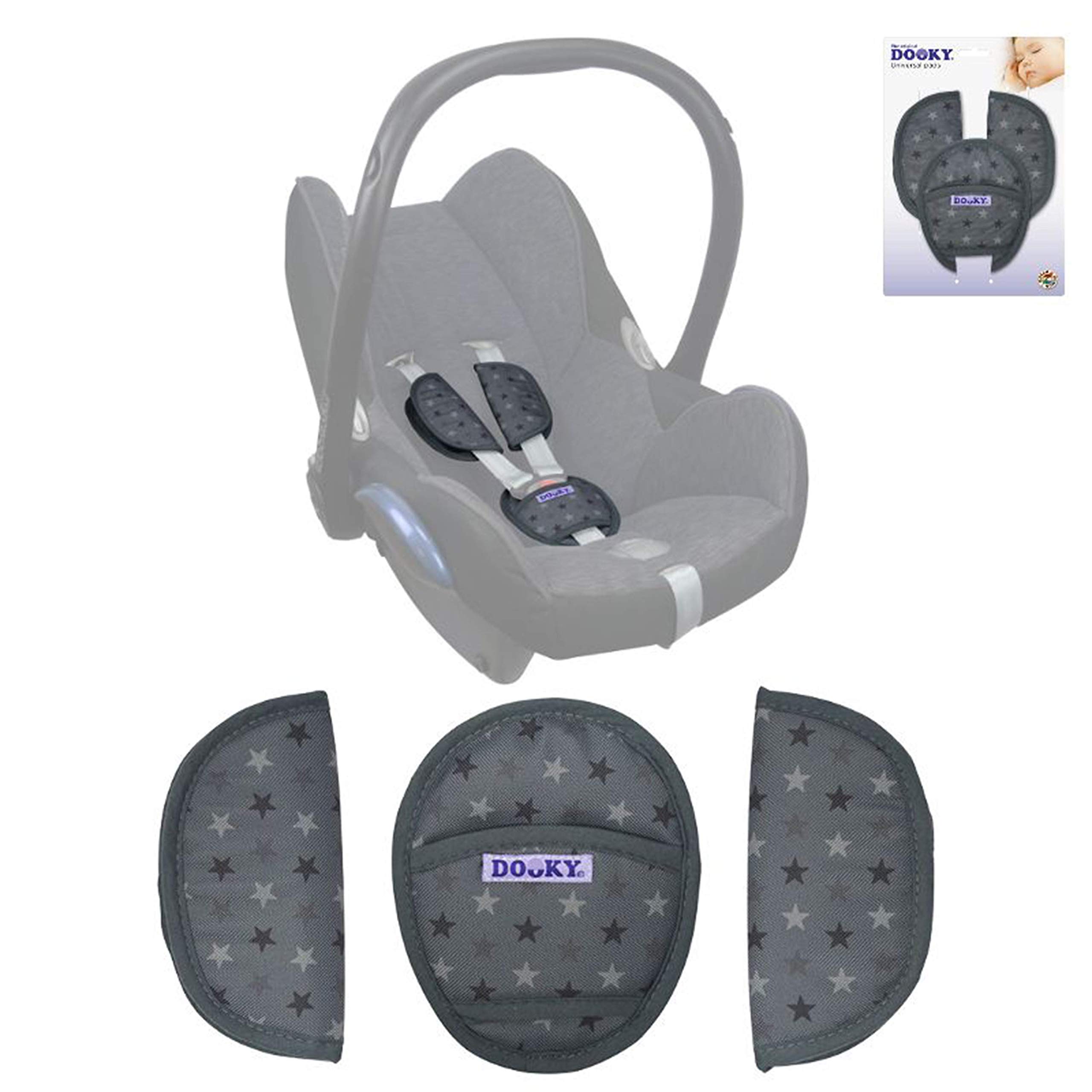 Dooky Universal Pads Gurtpolster Dandelion Weiß 3er Set