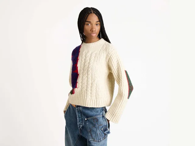 J.W.Anderson Knitwear Cable-Knit Jumper Strickpullover Ivory