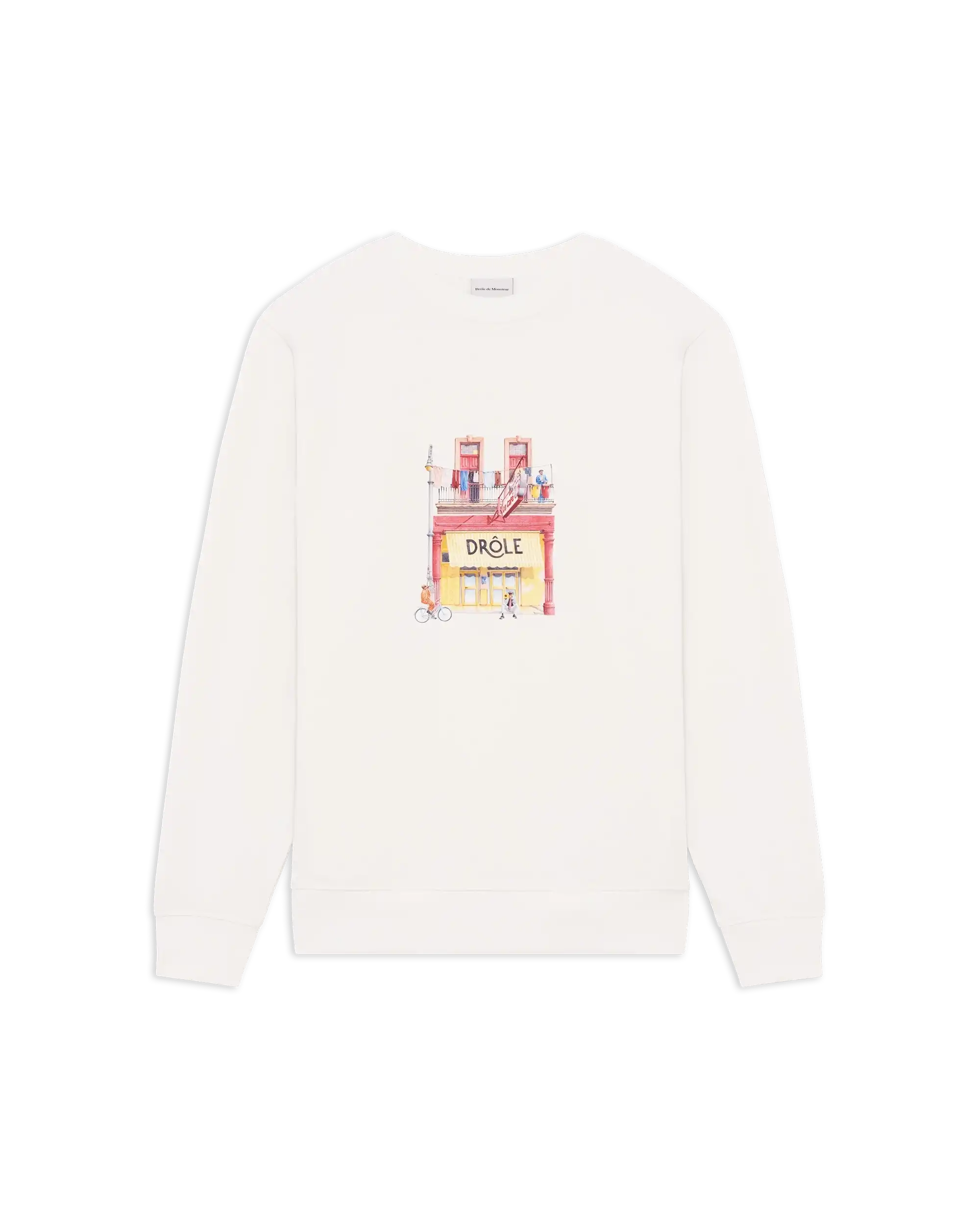 Drôle De Monsieur Café Sweatshirt Off-White Baumwolle