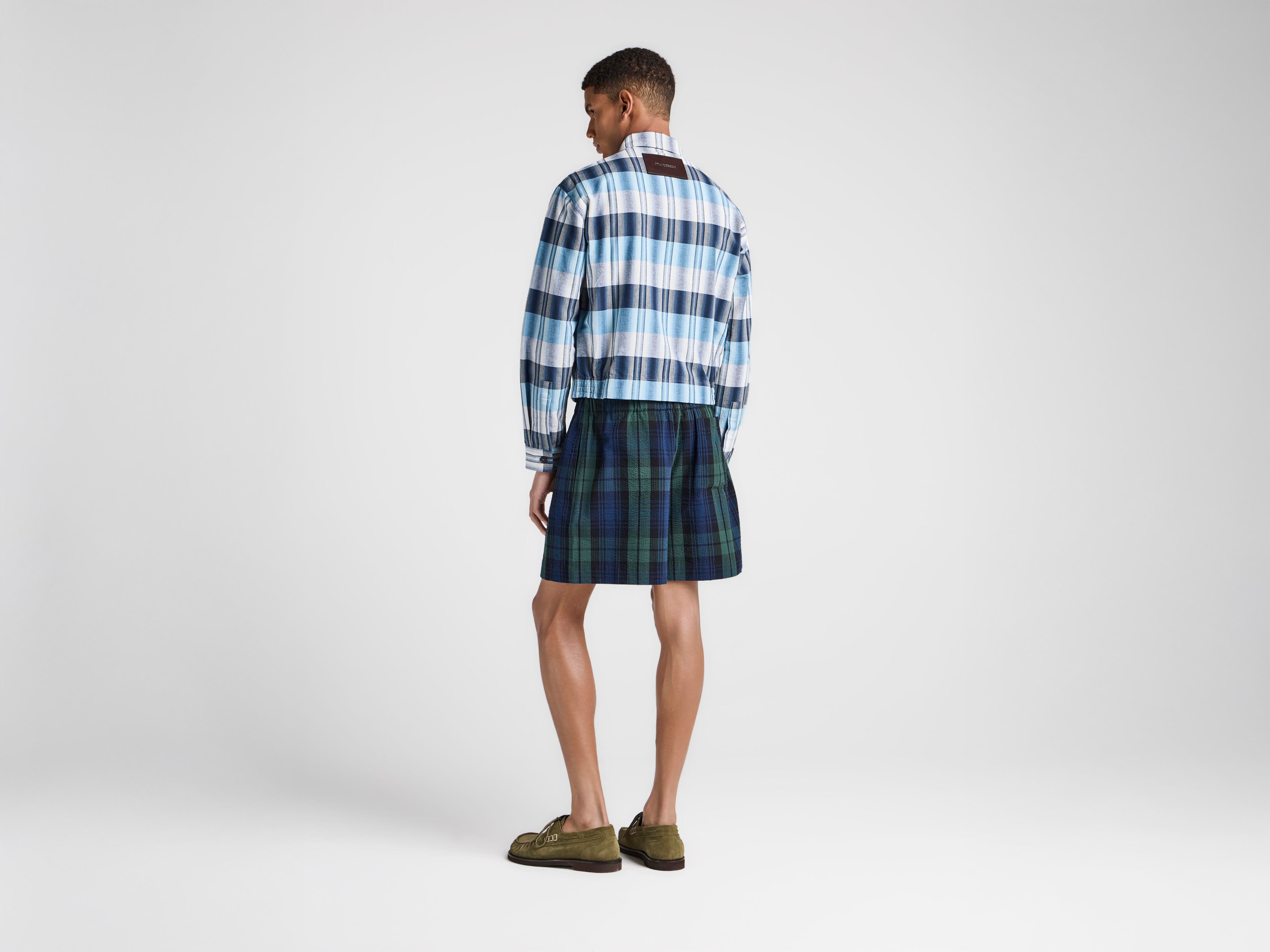J.W.Anderson Checkered Shorts Herren Navy Grün
