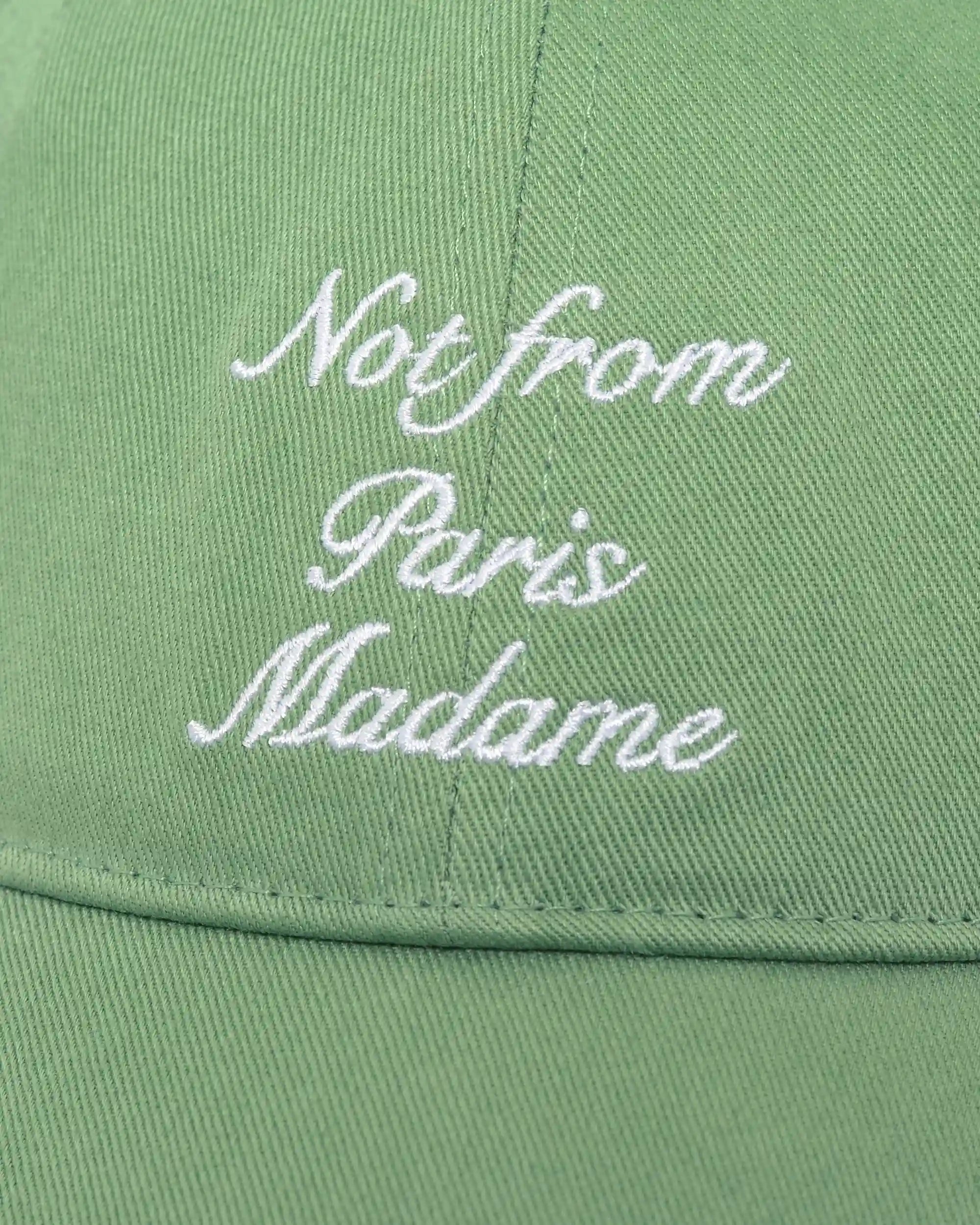 Drôle De Monsieur Slogan Calligraphy Cap Hellgrün Baumwolle
