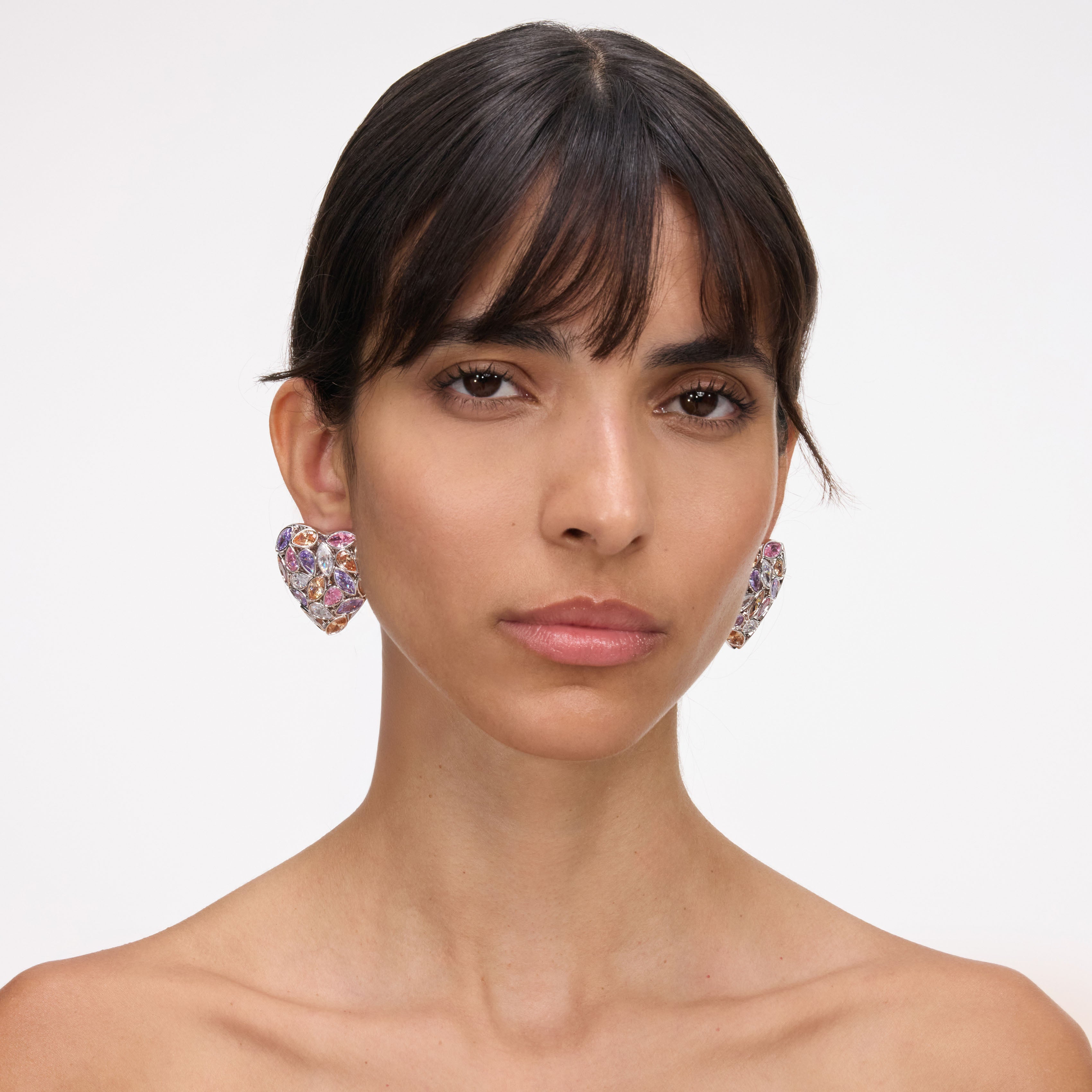 Self Portrait Jewellery Herz Ohrringe Kristall Multi