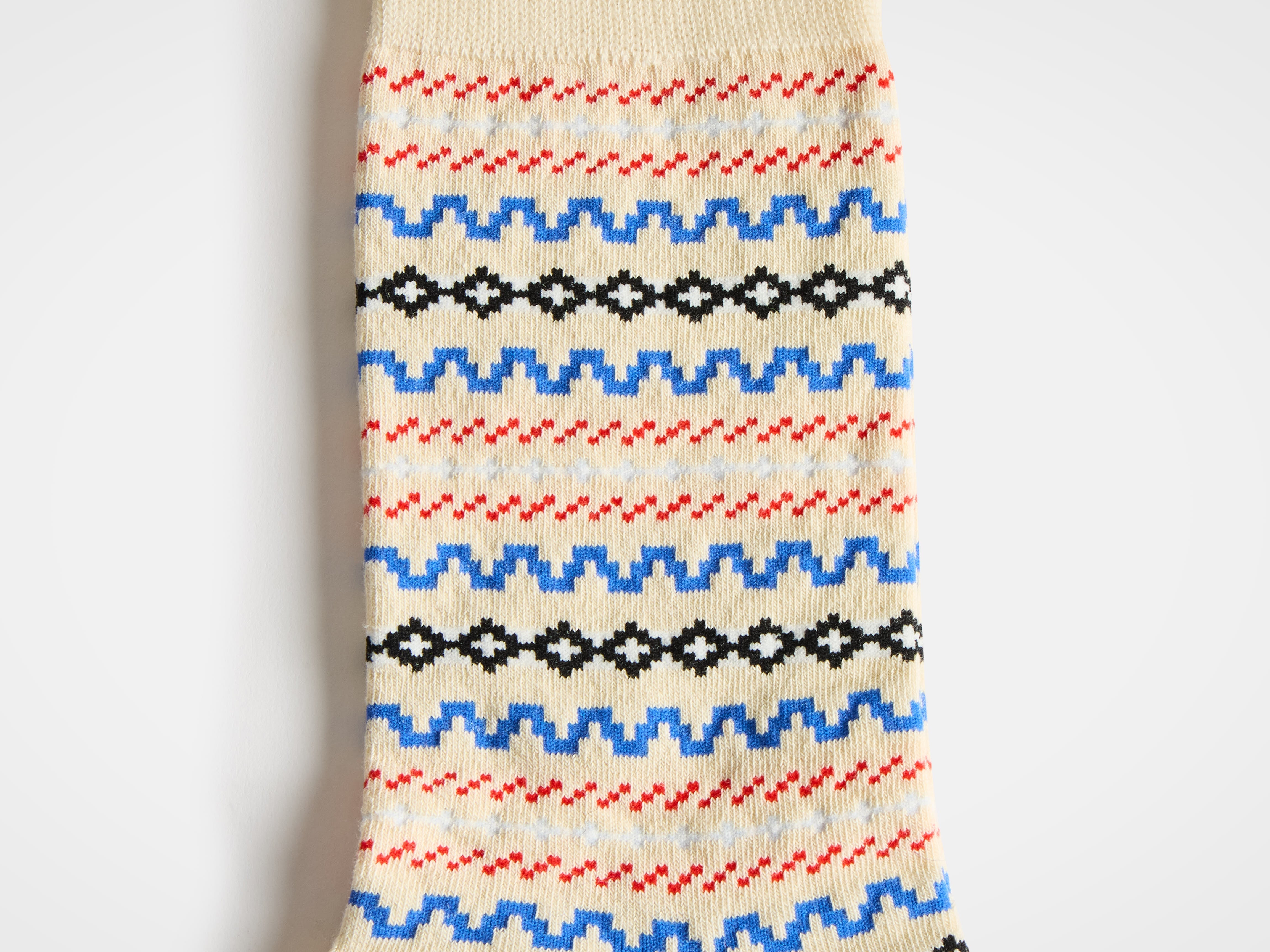 J.W.Anderson Fairisle Sock Socken Ivory Jacquard