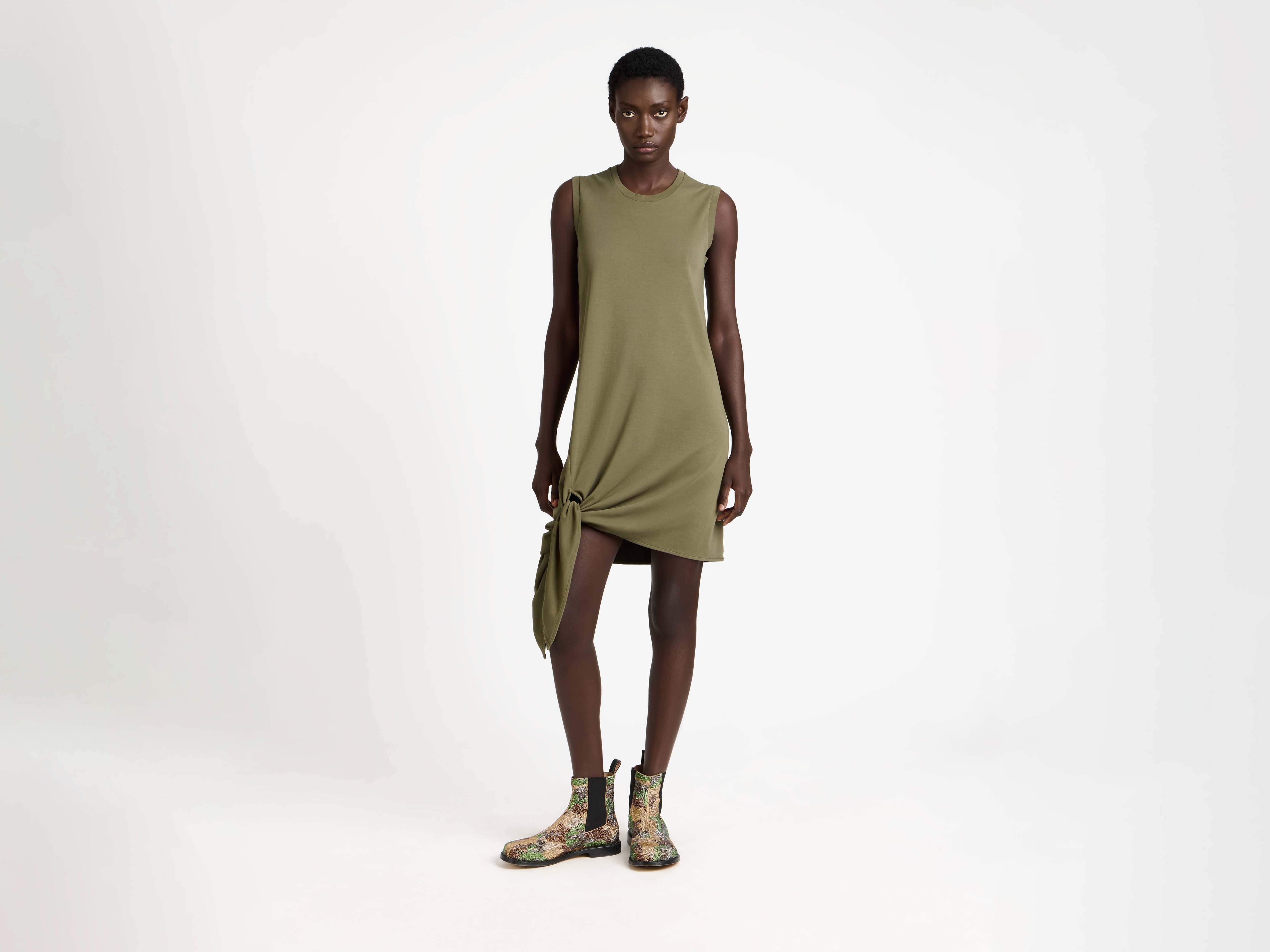 J.W.Anderson Hem Knot Kleid Damen khaki Jersey