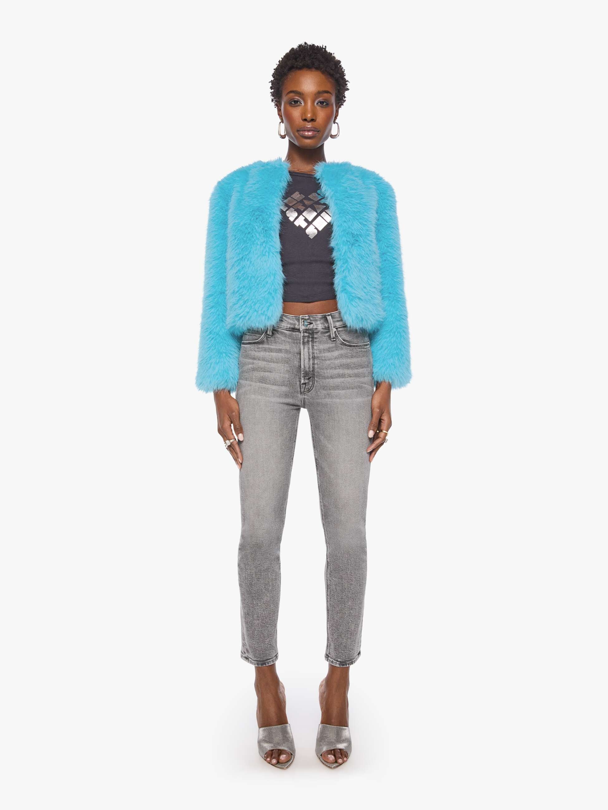 MOTHER Sweatshirts The Polar Opposite Jacke Blue Eyeshadow