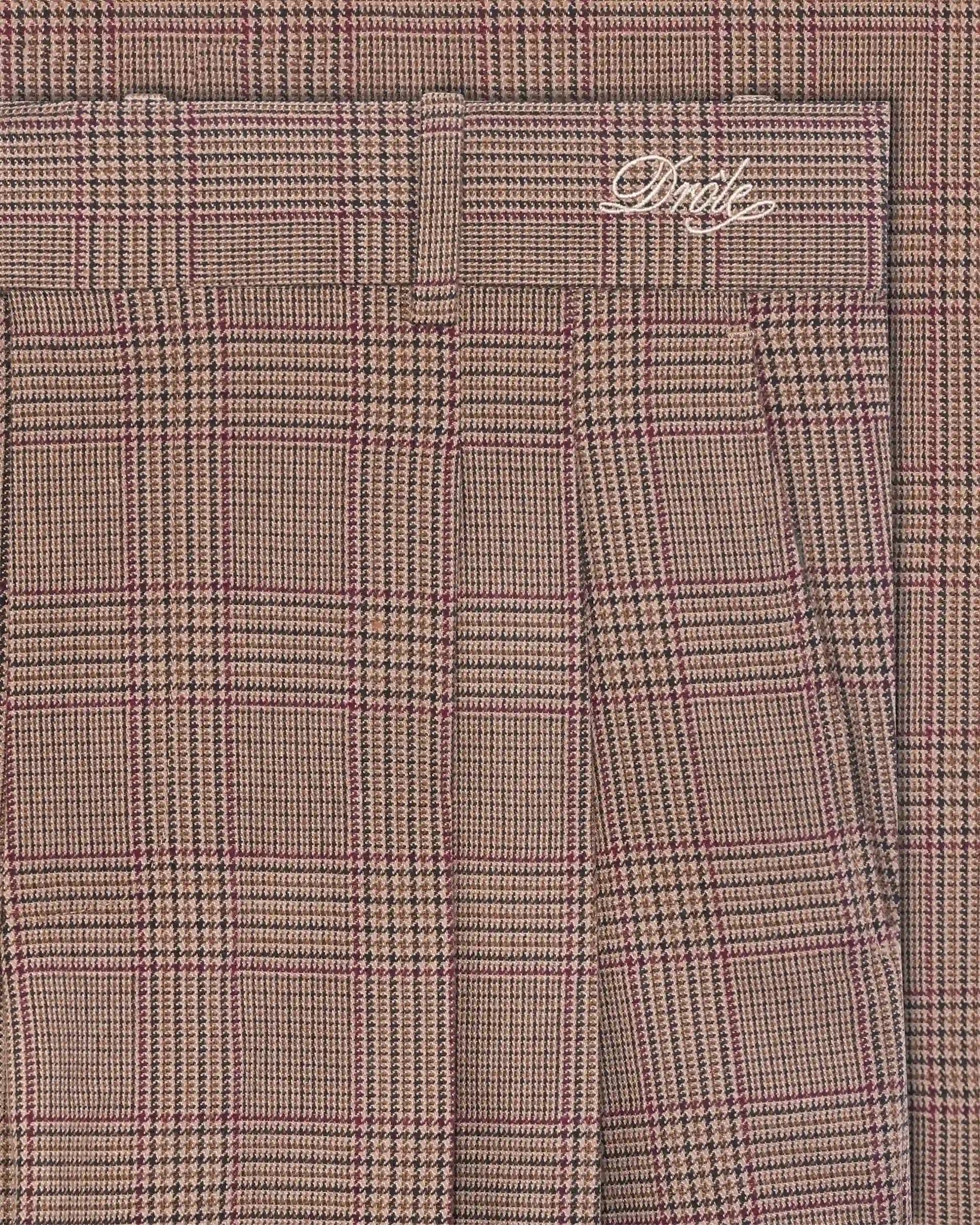 Drôle De Monsieur Prince Of Wales Tailored Shorts braun Wolle