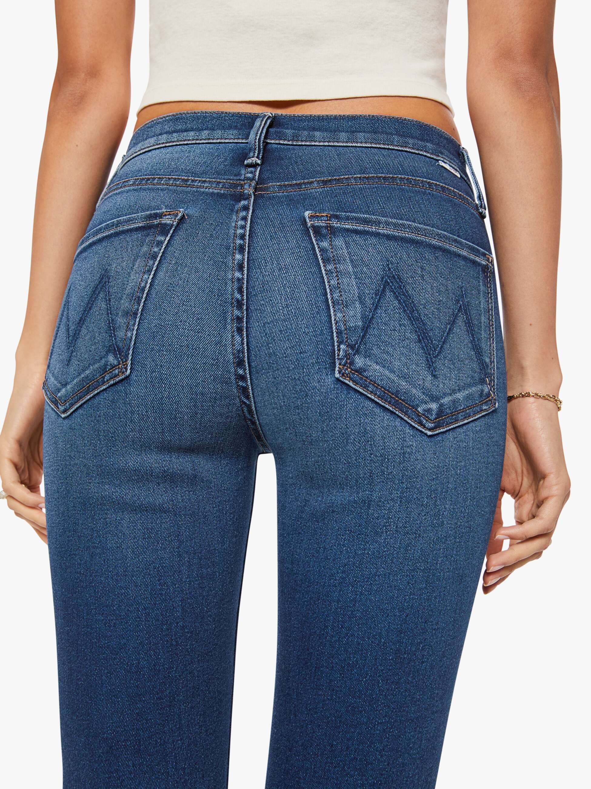 Mother Mid Rise Dazzler Jeans Taking Chances Fransen