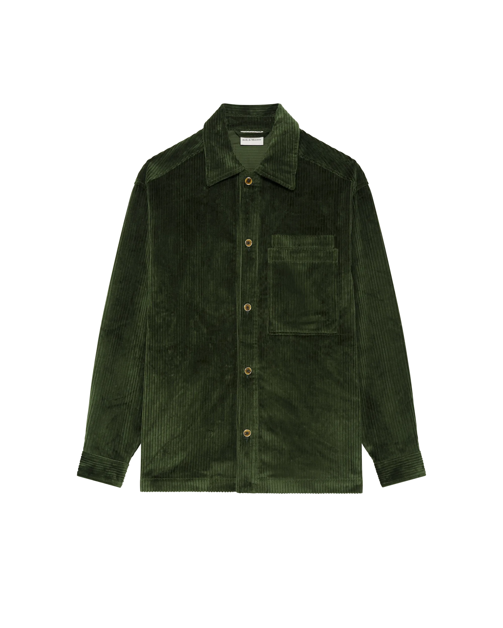 Drôle de Monsieur Corduroy Overshirt Grün Cord Baumwolle