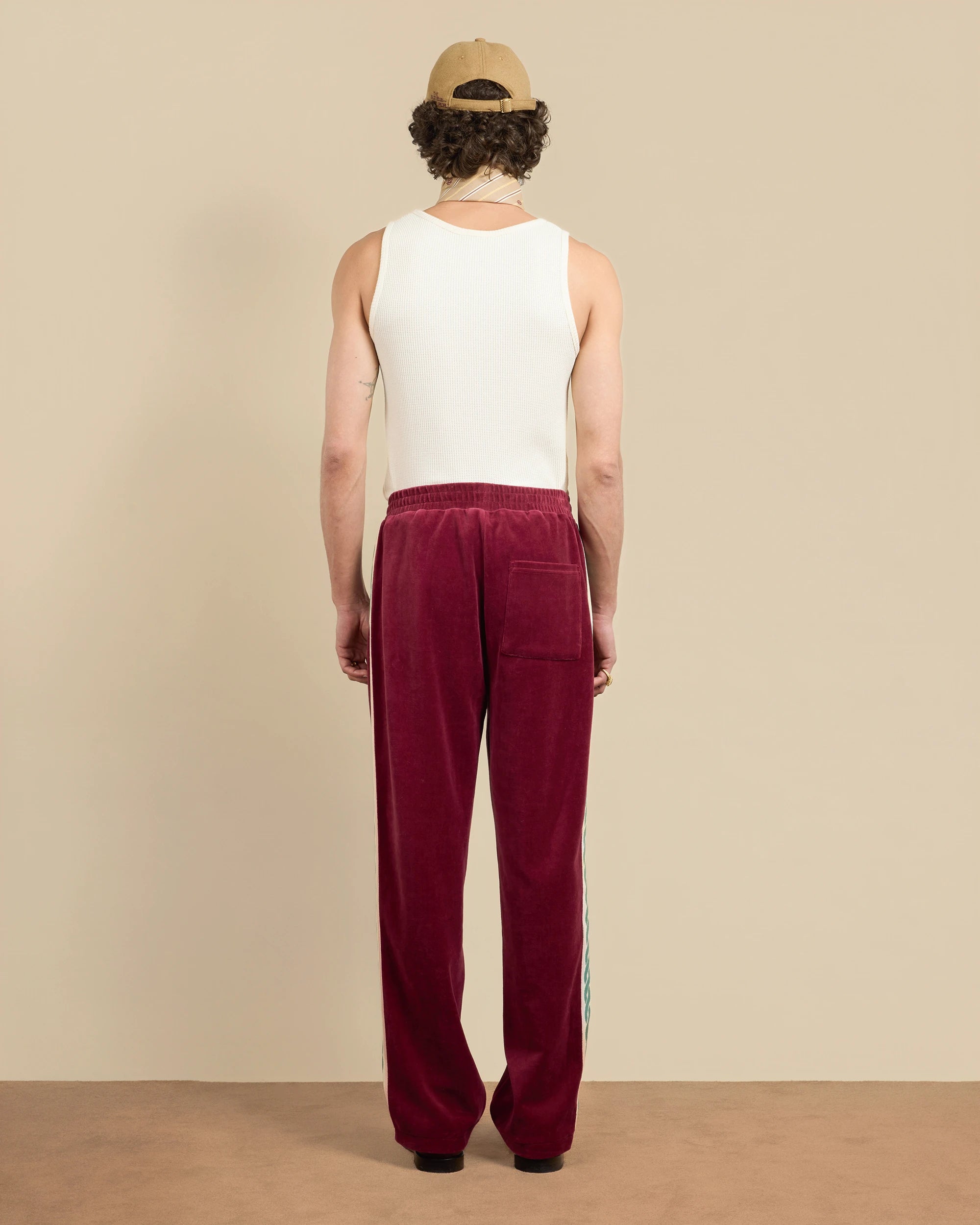 Drôle De Monsieur Tracksuits Le Track Pants Velours Hose Weinrot