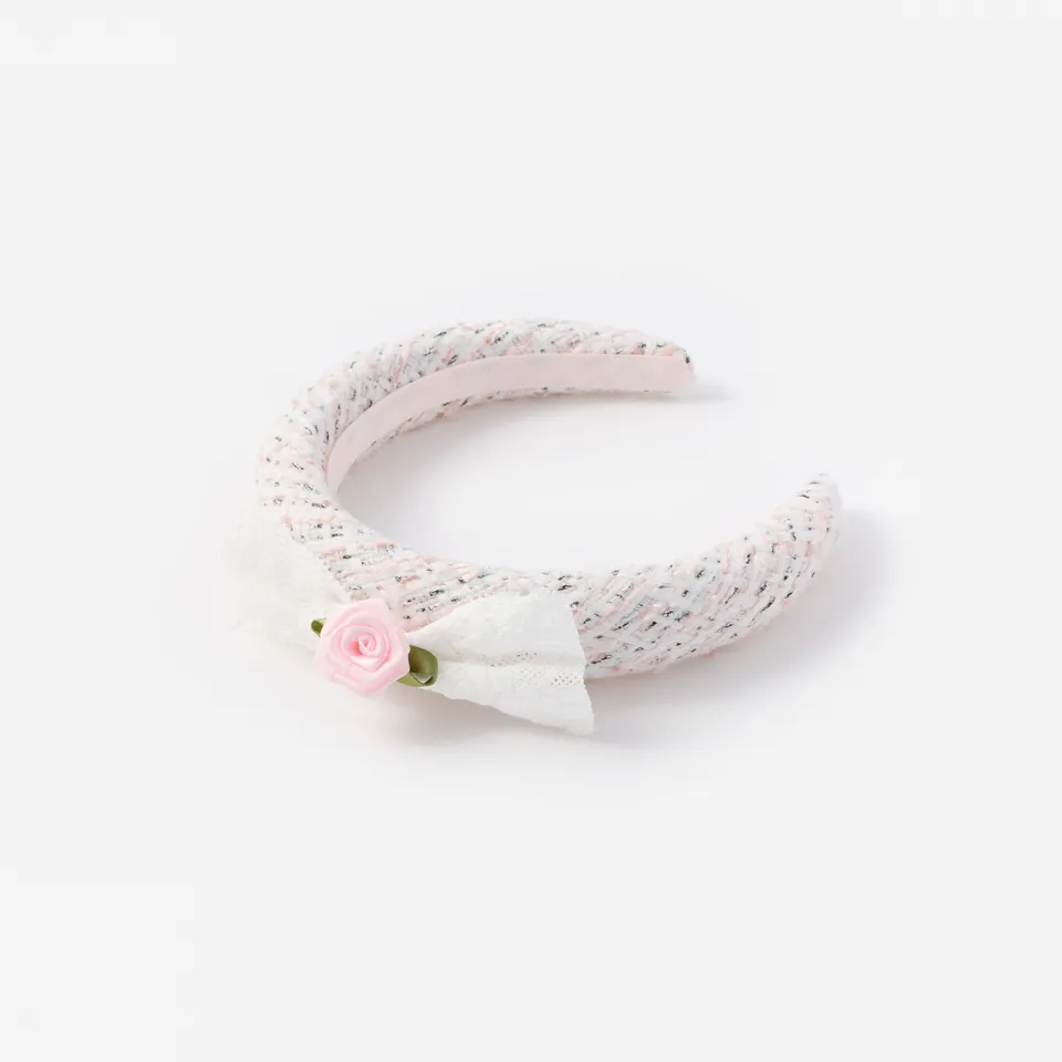 Self Portrait Hair Accessories Pink Boucle Bow Headband Haarband