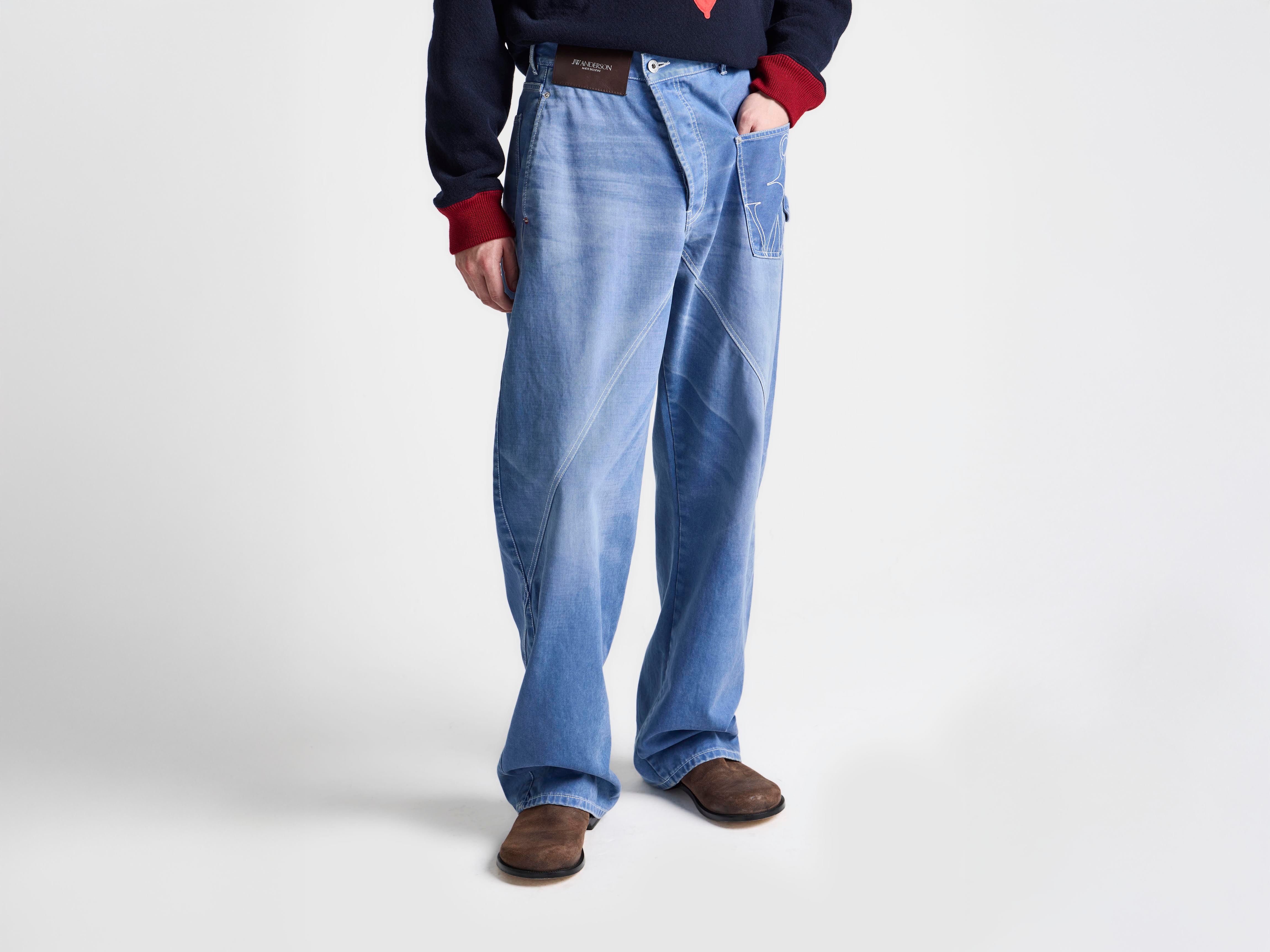 J.W.Anderson Twisted Workwear Denim Jeans French Blue Herren
