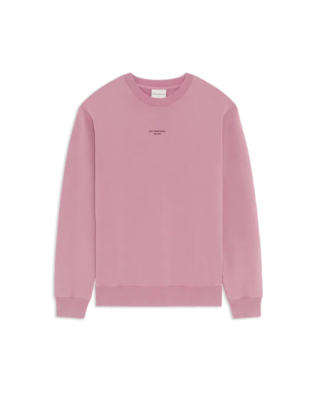 Drôle De Monsieur Washed Slogan Sweatshirt Pink Baumwolle