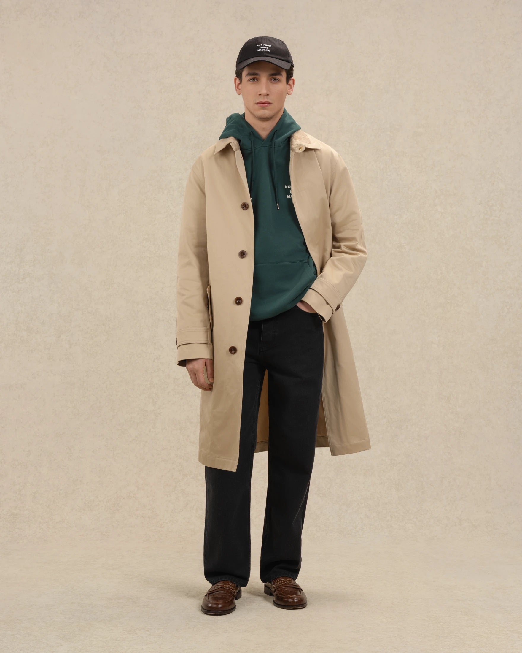 Drôle De Monsieur Le Trench Trenchcoat Beige Baumwolle Gabardine